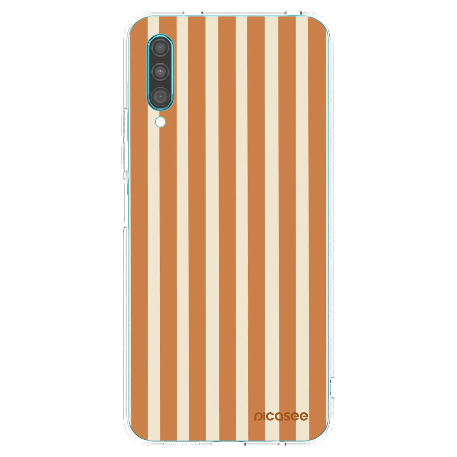 Picasee Samsung Galaxy A30s A307F Hülle - Transparentes Silikon - Orange lines
