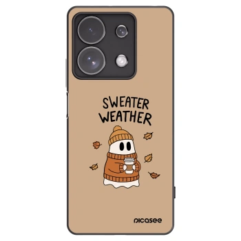 Picasee Xiaomi Redmi Note 13 Pro 4G Hülle - Schwarzes Silikon - Sweater ghost