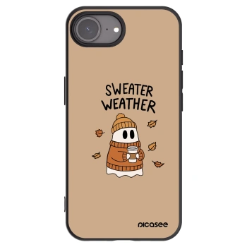 Picasee Apple iPhone 16e Hülle - Schwarzes Silikon - Sweater ghost