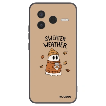 Picasee Xiaomi Poco F7 Pro 5G Hülle - Schwarzes Silikon - Sweater ghost