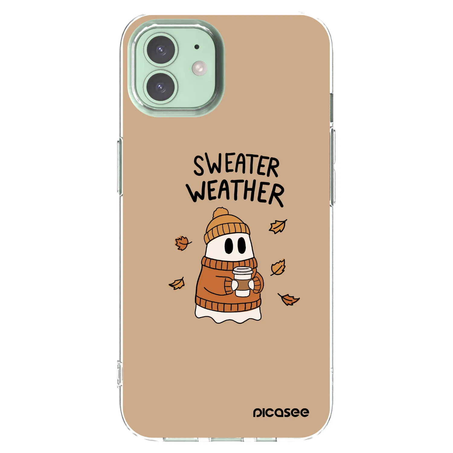 Picasee Apple iPhone 12 Pro Hülle - Transparentes Silikon - Sweater ghost