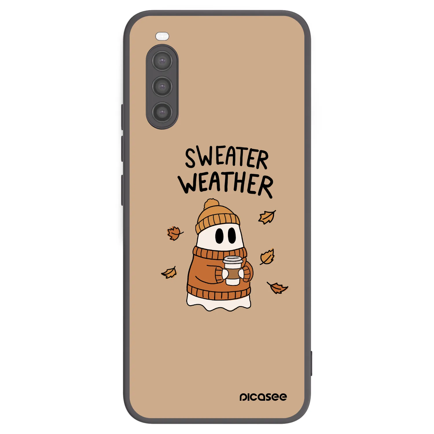 Picasee Sony Xperia 10 II Hülle - Schwarzes Silikon - Sweater ghost