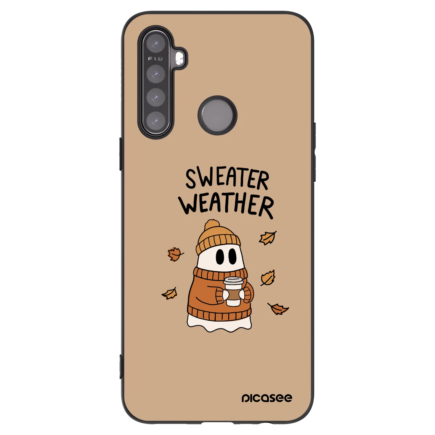 Picasee Realme 6i Hülle - Schwarzes Silikon - Sweater ghost