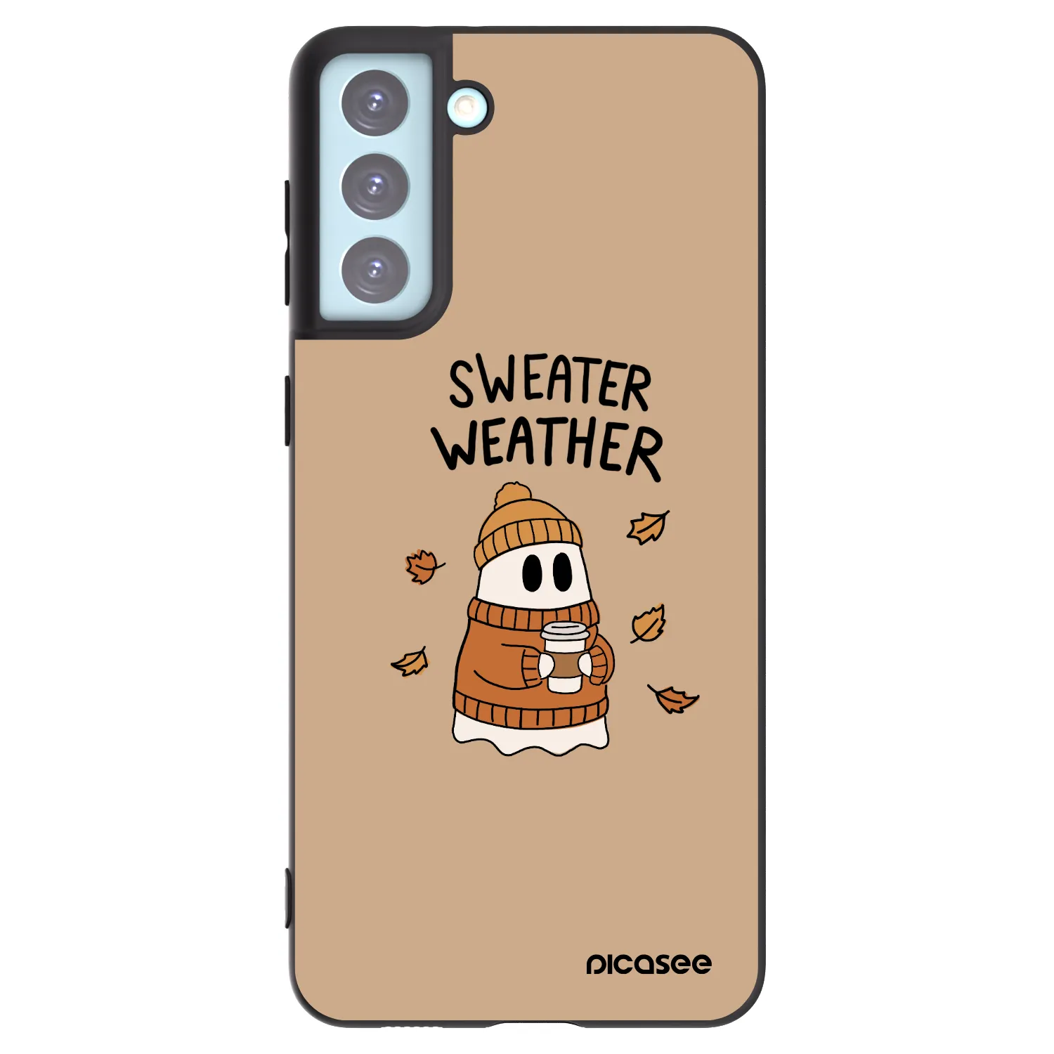 Picasee Samsung Galaxy S21+ 5G G996F Hülle - Schwarzes Silikon - Sweater ghost