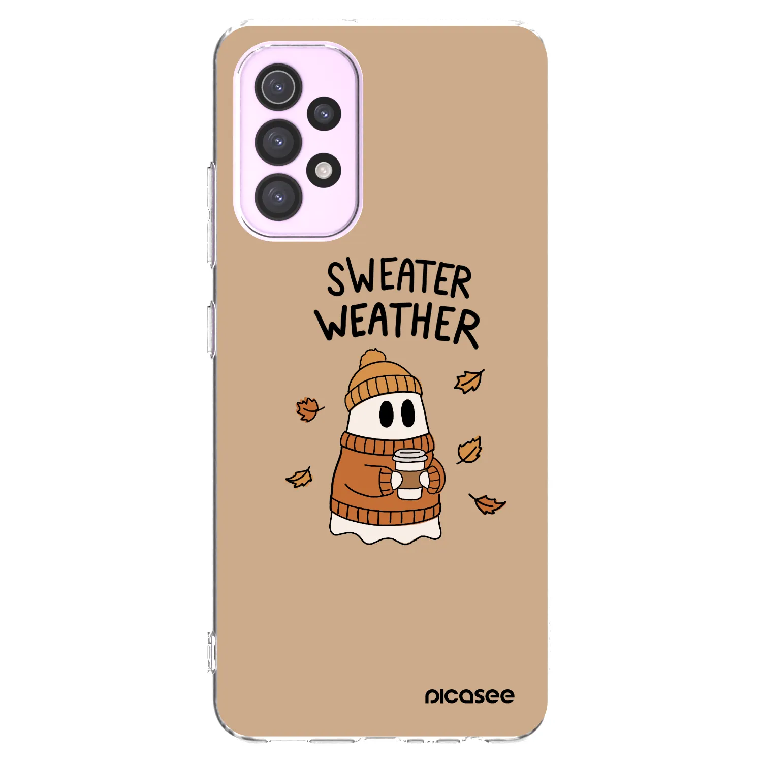 Picasee Samsung Galaxy A32 5G A326B Hülle - Transparentes Silikon - Sweater ghost