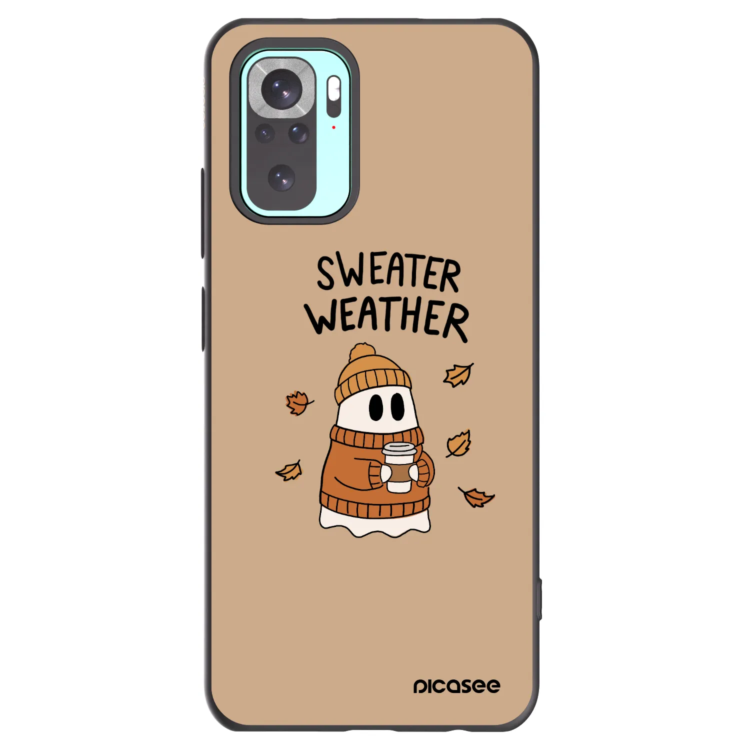 Picasee Xiaomi Redmi Note 10 Pro Hülle - Schwarzes Silikon - Sweater ghost