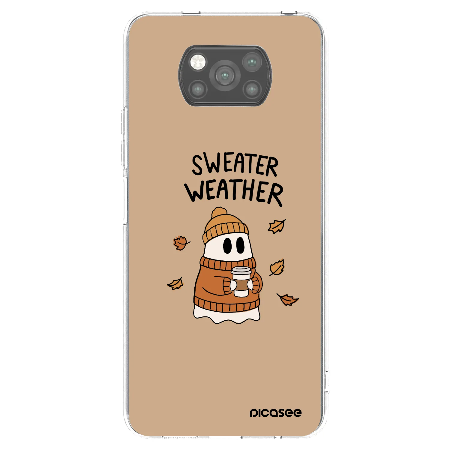 Picasee Xiaomi Poco X3 Pro Hülle - Schwarzes Silikon - Sweater ghost