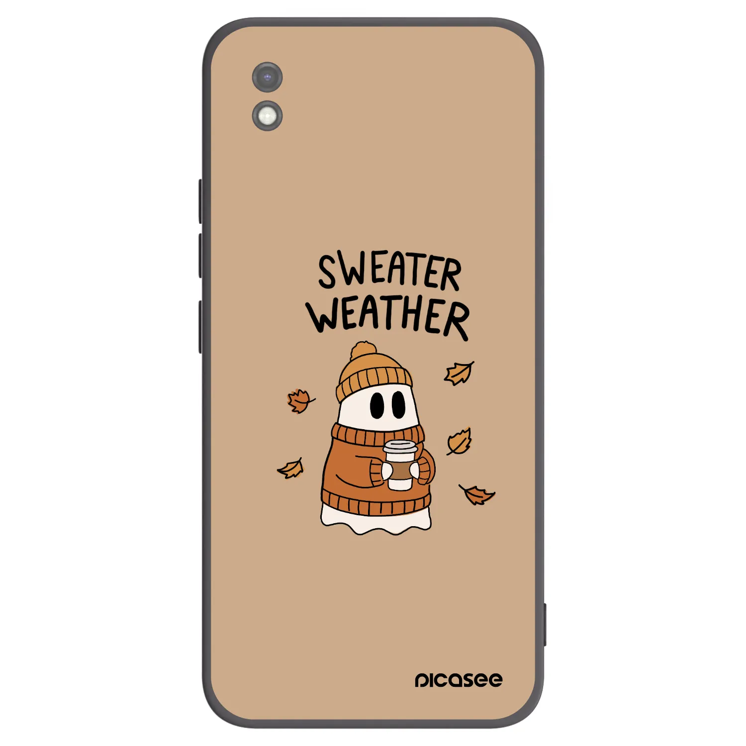 Picasee Xiaomi Redmi 9AT Hülle - Schwarzes Silikon - Sweater ghost