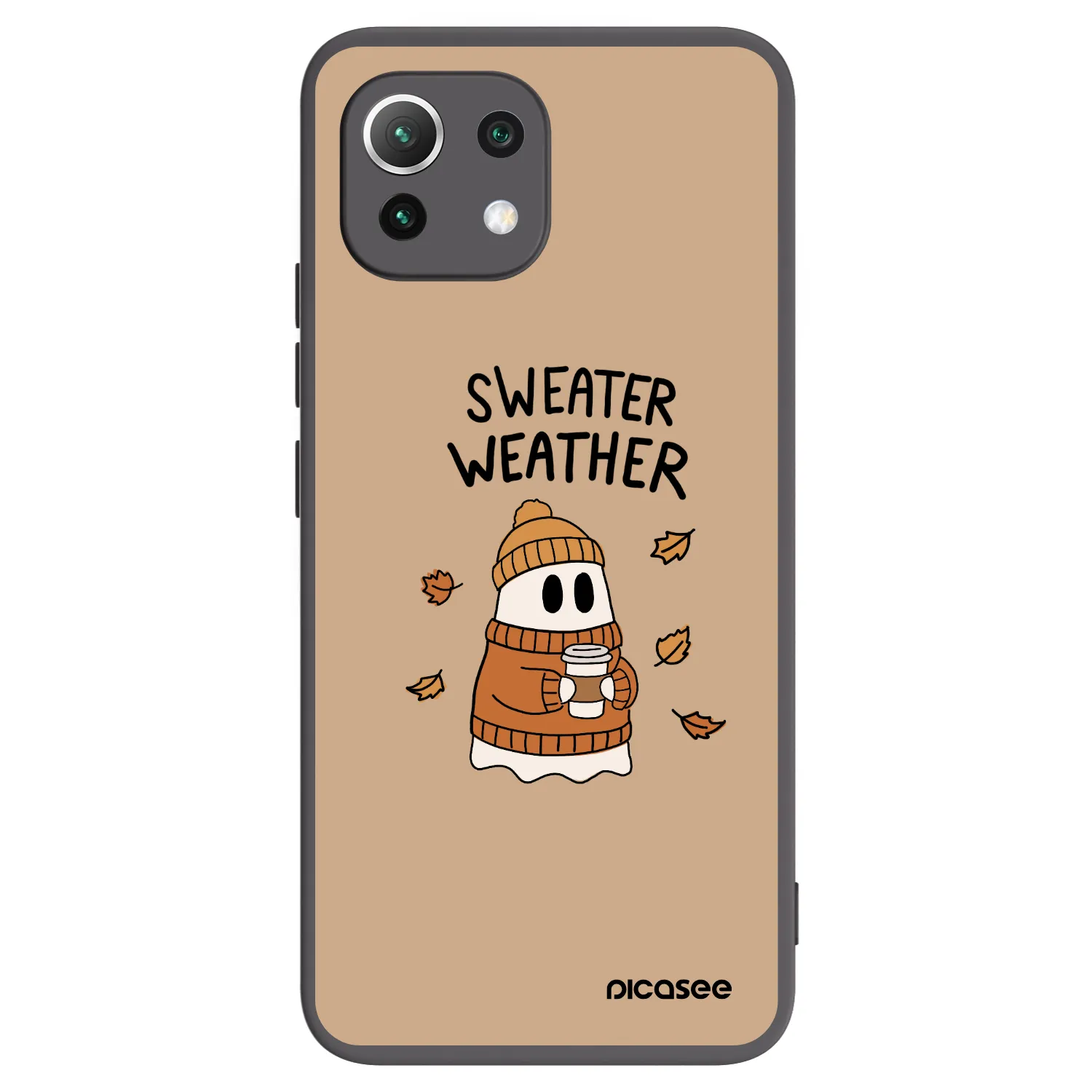 Picasee Xiaomi Mi 11 Lite Hülle - Schwarzes Silikon - Sweater ghost