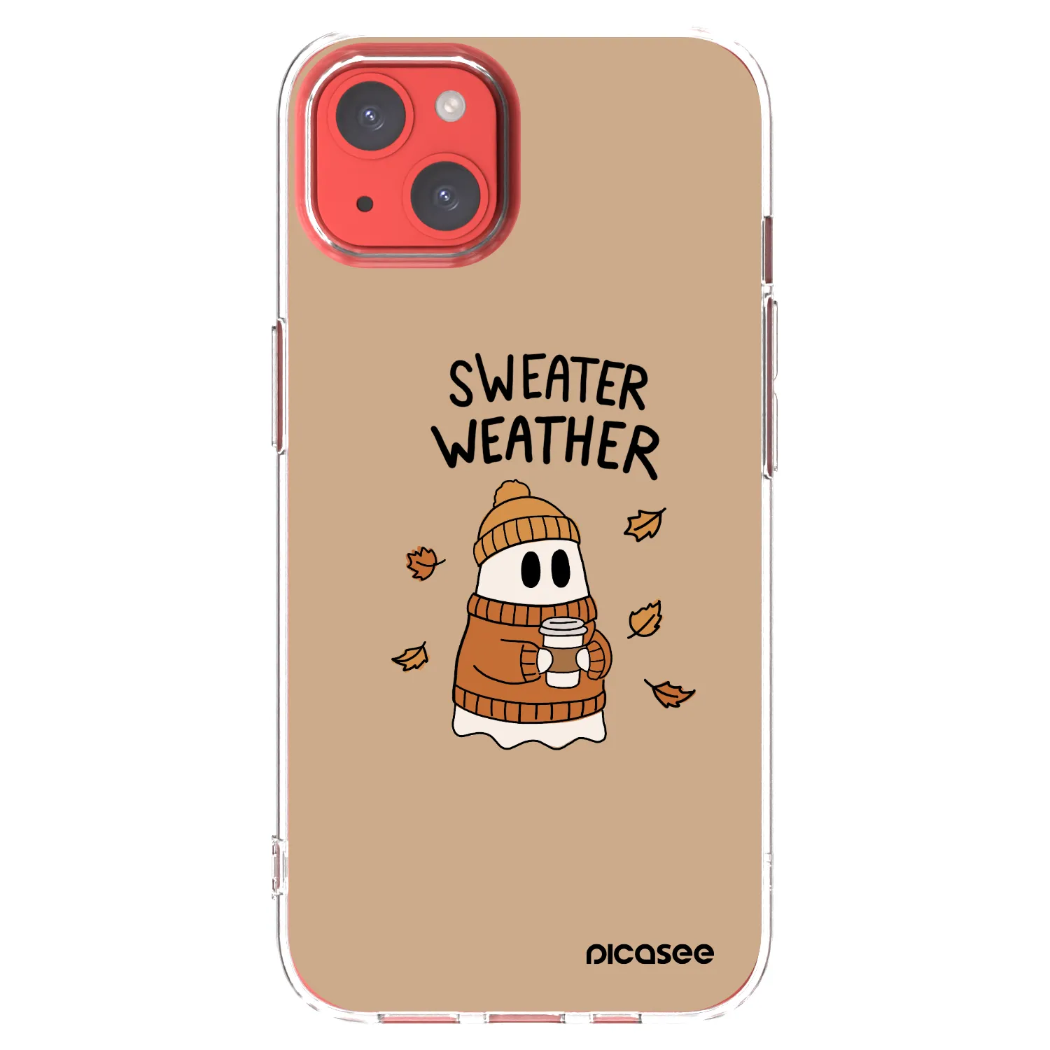 Picasee Apple iPhone 13 Hülle - Transparentes Silikon - Sweater ghost