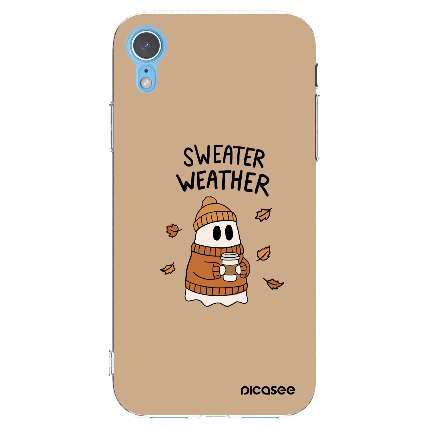 Picasee Apple iPhone XR Hülle - Transparentes Silikon - Sweater ghost