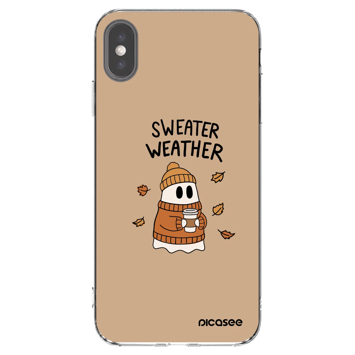 Picasee Apple iPhone XS Max Hülle - Transparentes Silikon - Sweater ghost