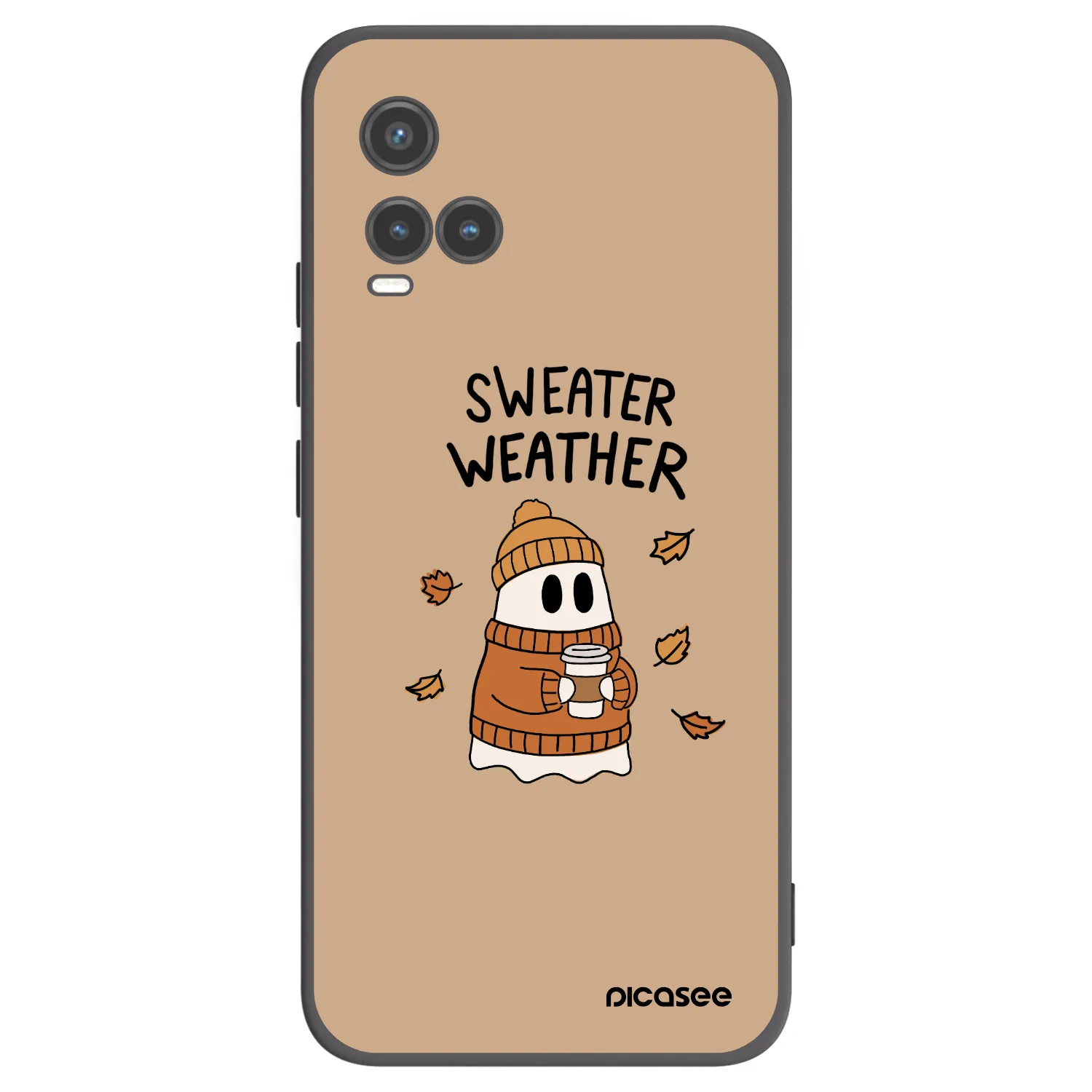 Picasee Vivo Y33s Hülle - Schwarzes Silikon - Sweater ghost