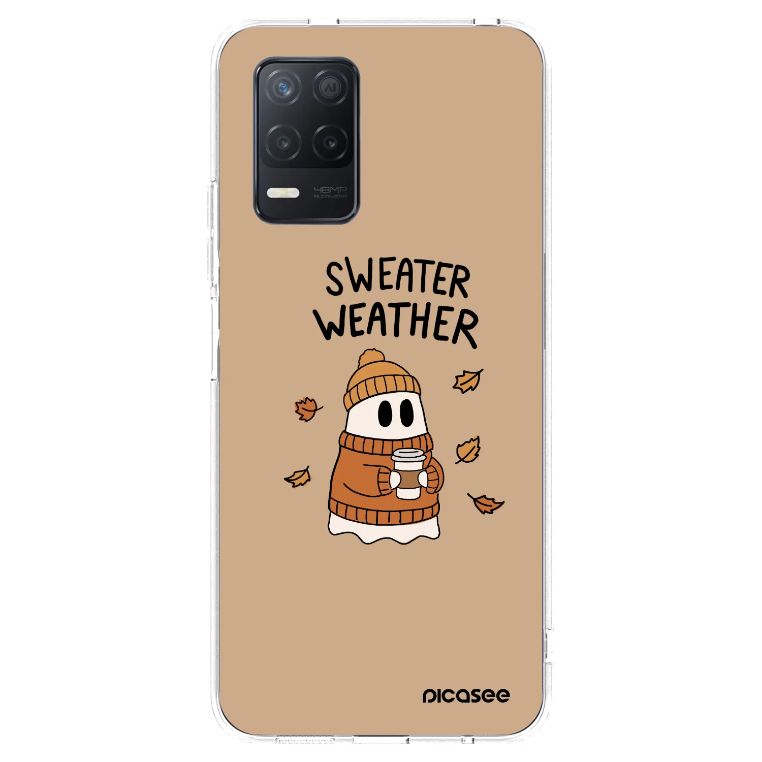 Picasee Realme 8 5G Hülle - Transparentes Silikon - Sweater ghost
