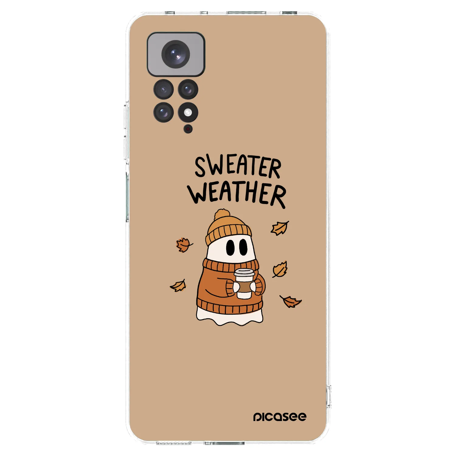 Picasee Xiaomi Redmi Note 11 Hülle - Transparentes Silikon - Sweater ghost