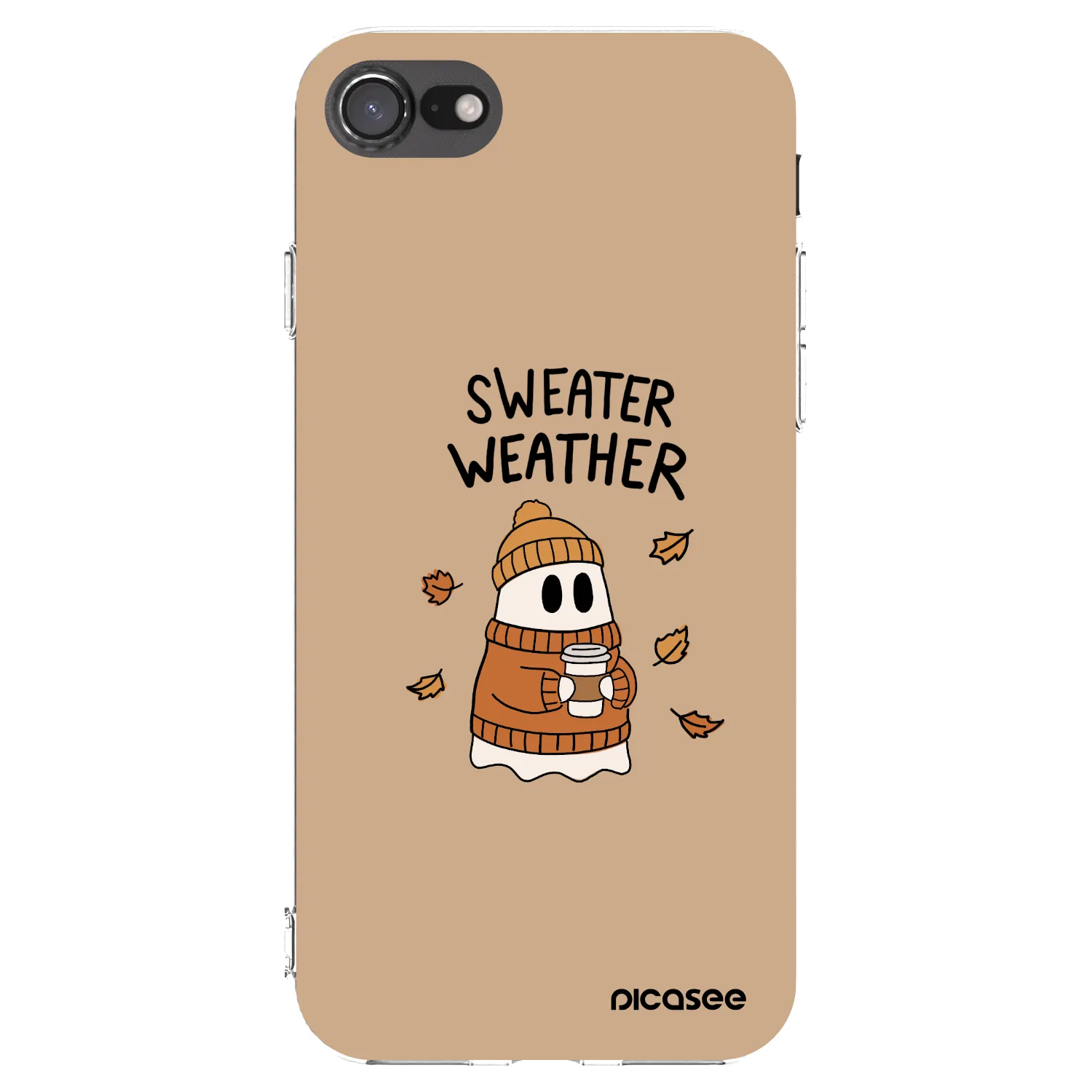 Picasee Apple iPhone SE 2022 Hülle - Transparentes Silikon - Sweater ghost