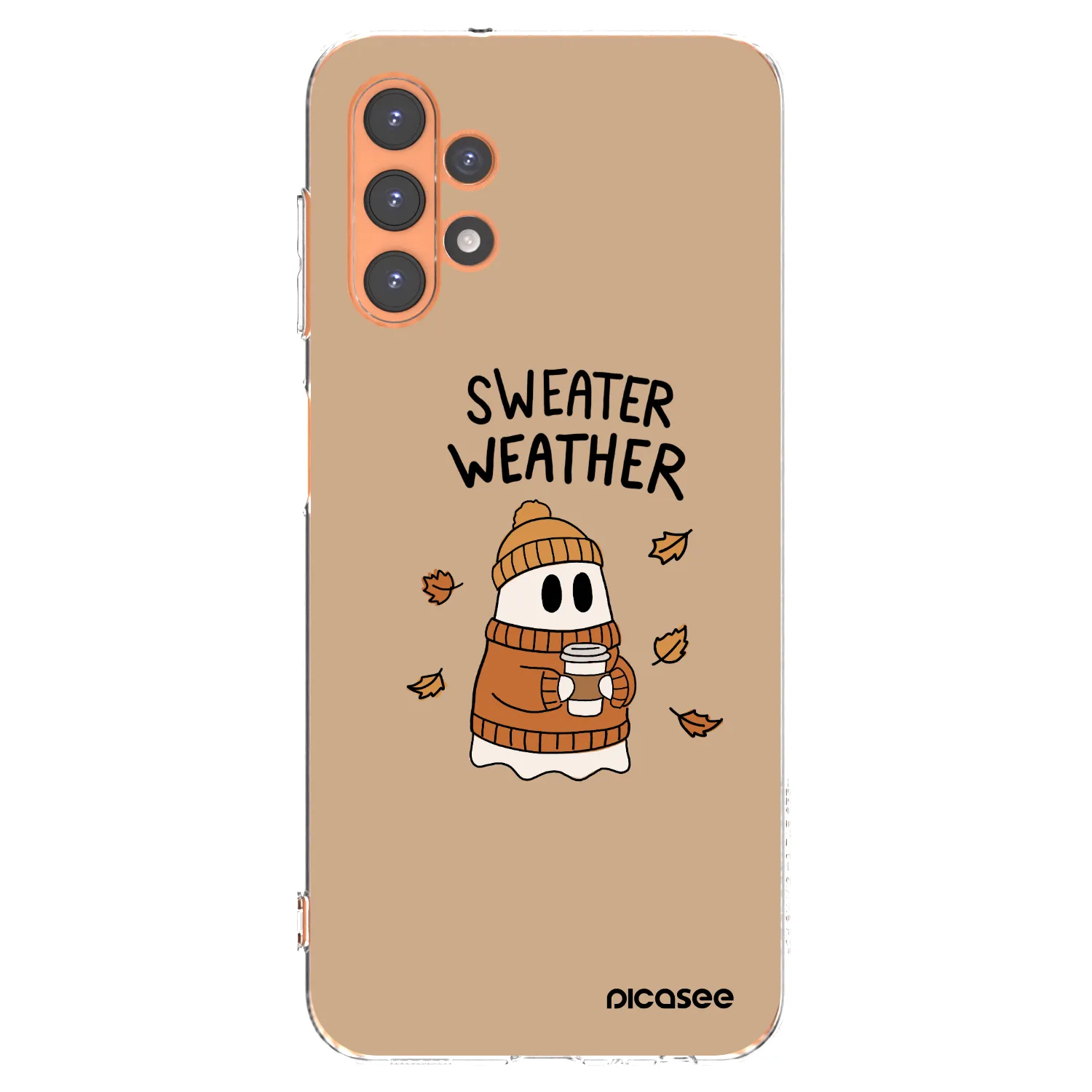 Picasee Samsung Galaxy A13 4G A135 Hülle - Transparentes Silikon - Sweater ghost
