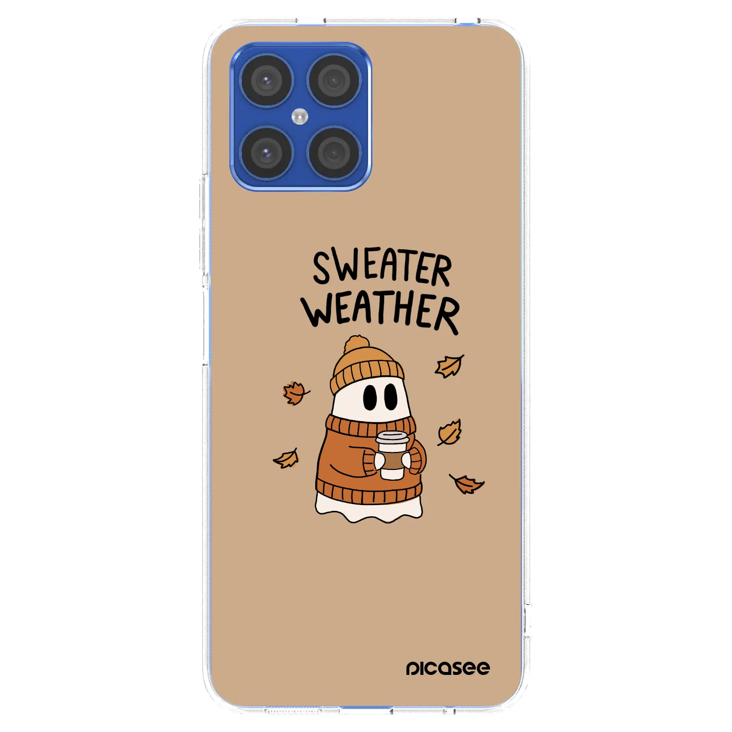 Picasee Honor X8 4G Hülle - Transparentes Silikon - Sweater ghost