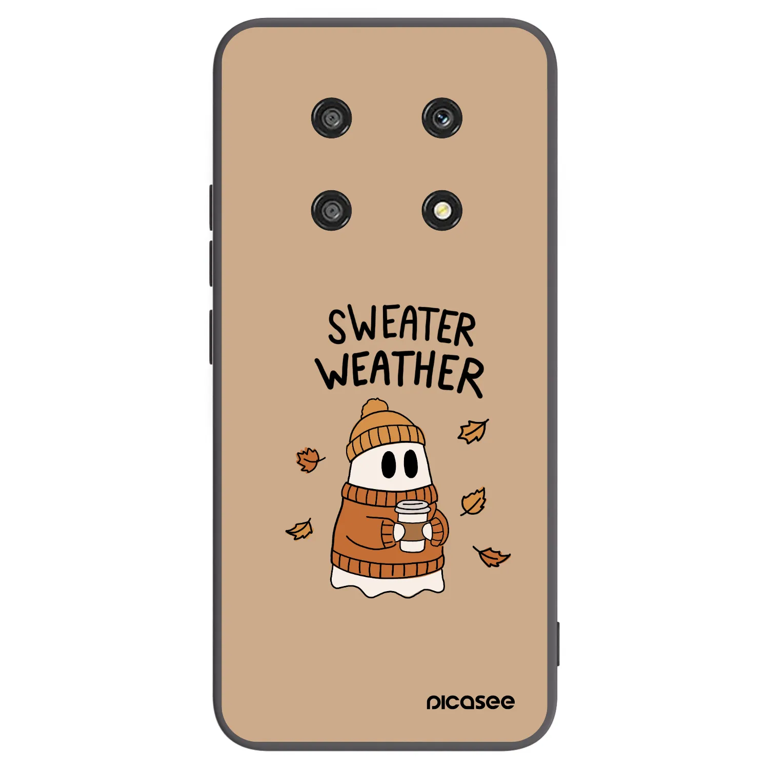Picasee Honor Magic4 Lite 5G Hülle - Schwarzes Silikon - Sweater ghost