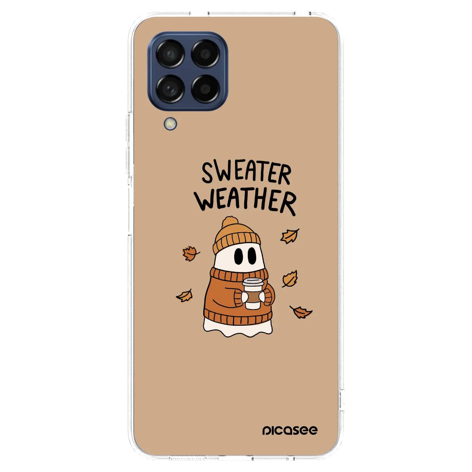 Picasee Samsung Galaxy M53 5G Hülle - Transparentes Silikon - Sweater ghost