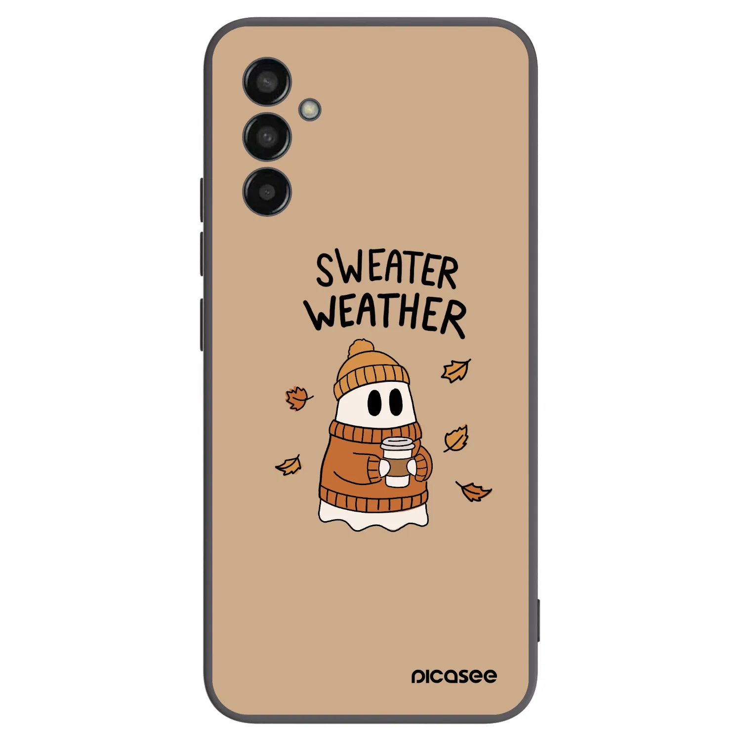 Picasee Samsung Galaxy M13 M135F Hülle - Schwarzes Silikon - Sweater ghost