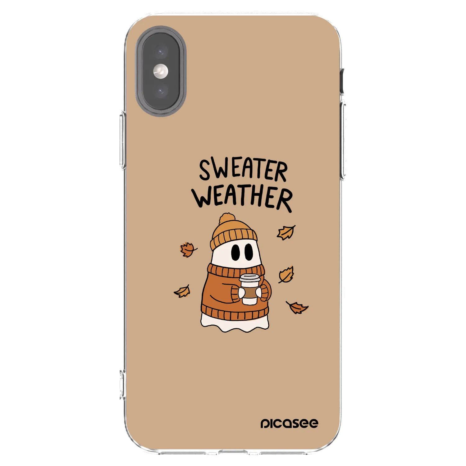 Picasee Apple iPhone X/XS Hülle - Transparentes Silikon - Sweater ghost