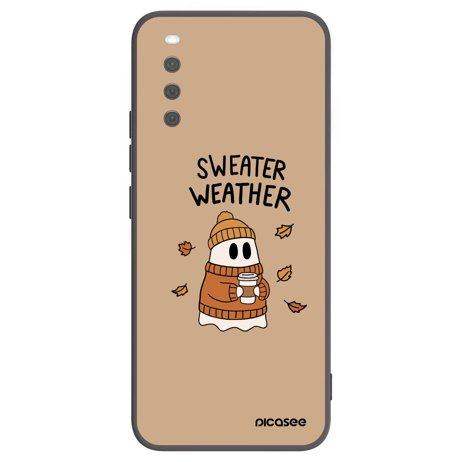 Picasee Sony Xperia 10 III Hülle - Schwarzes Silikon - Sweater ghost