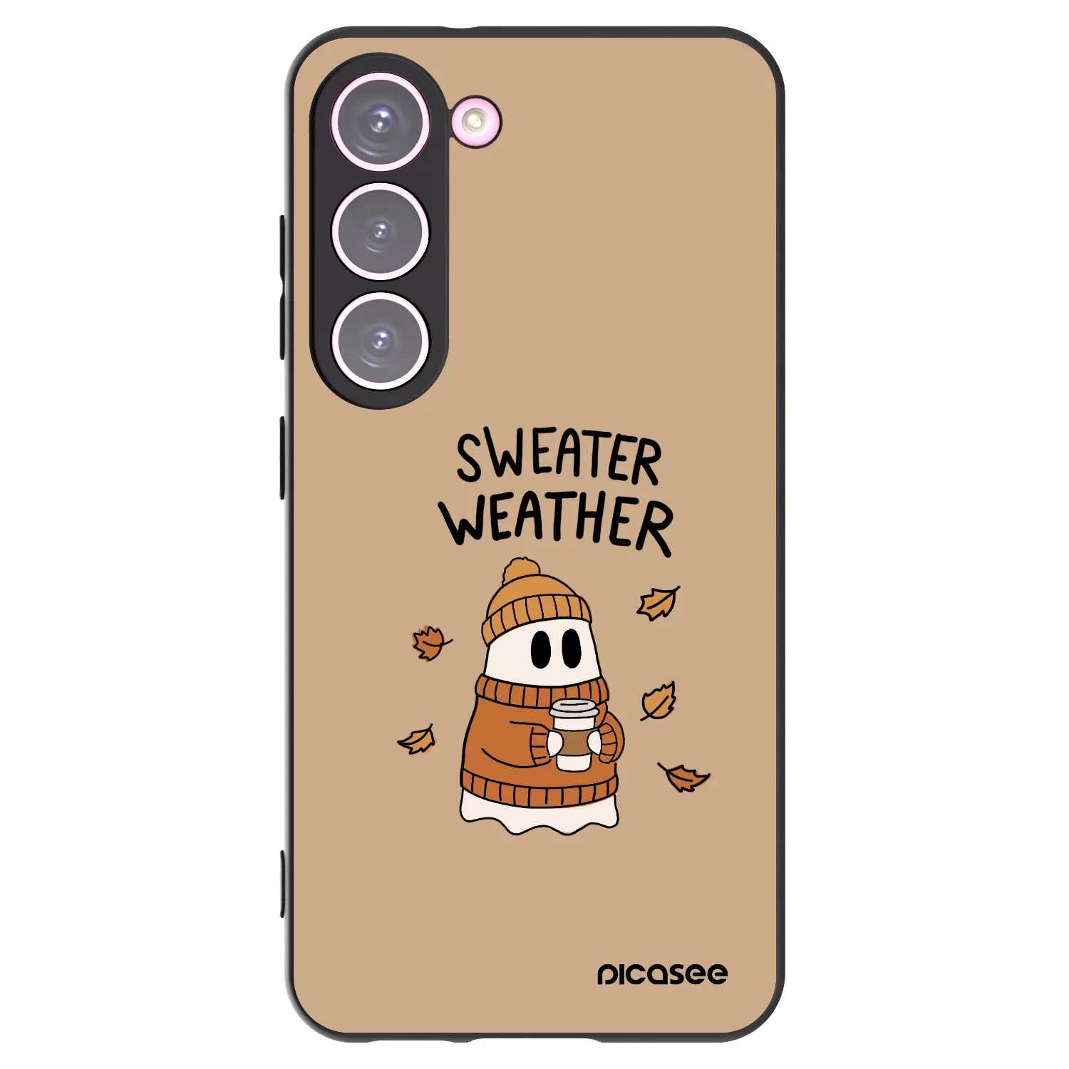 Picasee Samsung Galaxy S23 5G Hülle - Schwarzes Silikon - Sweater ghost