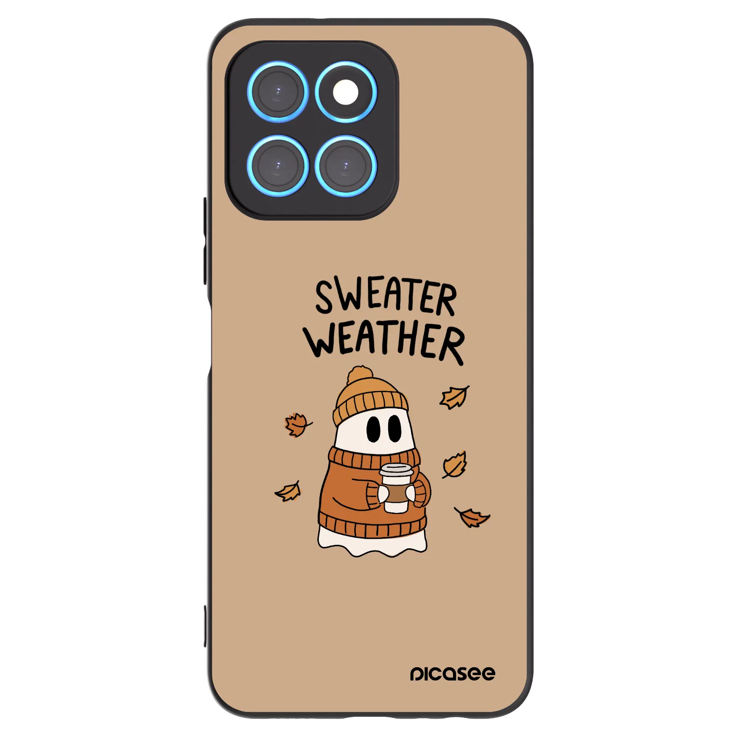 Picasee Honor X6 Hülle - Schwarzes Silikon - Sweater ghost