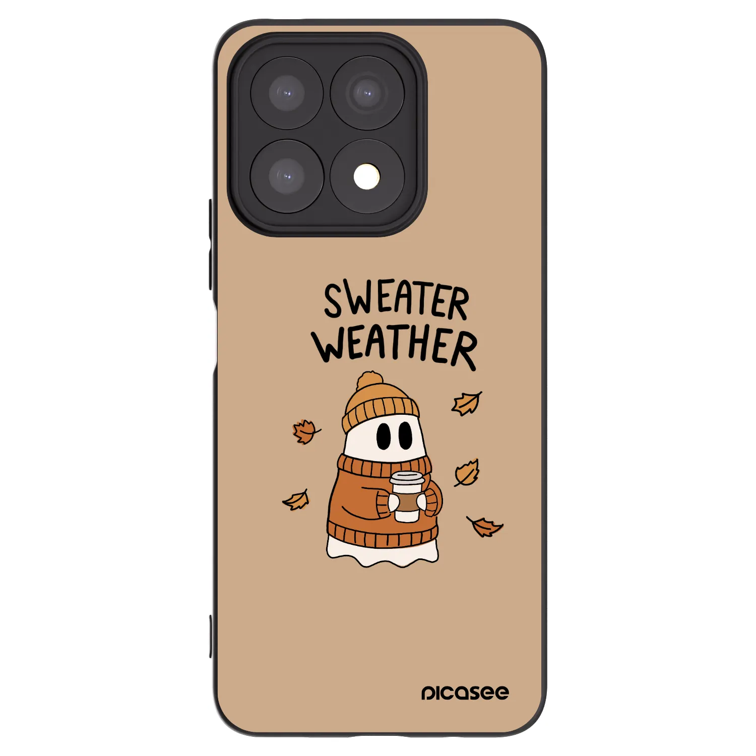 Picasee Honor X8a Hülle - Schwarzes Silikon - Sweater ghost
