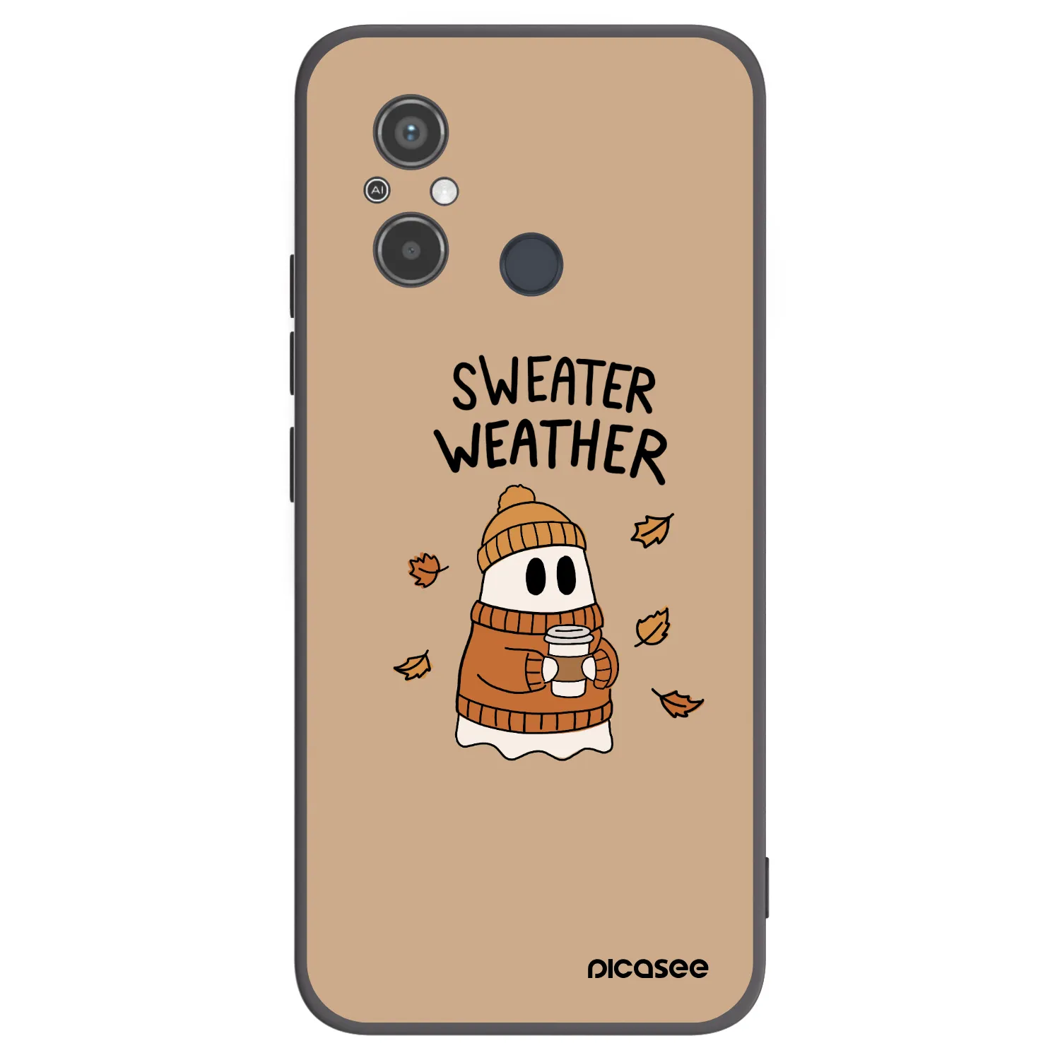 Picasee Xiaomi Redmi 12C Hülle - Schwarzes Silikon - Sweater ghost