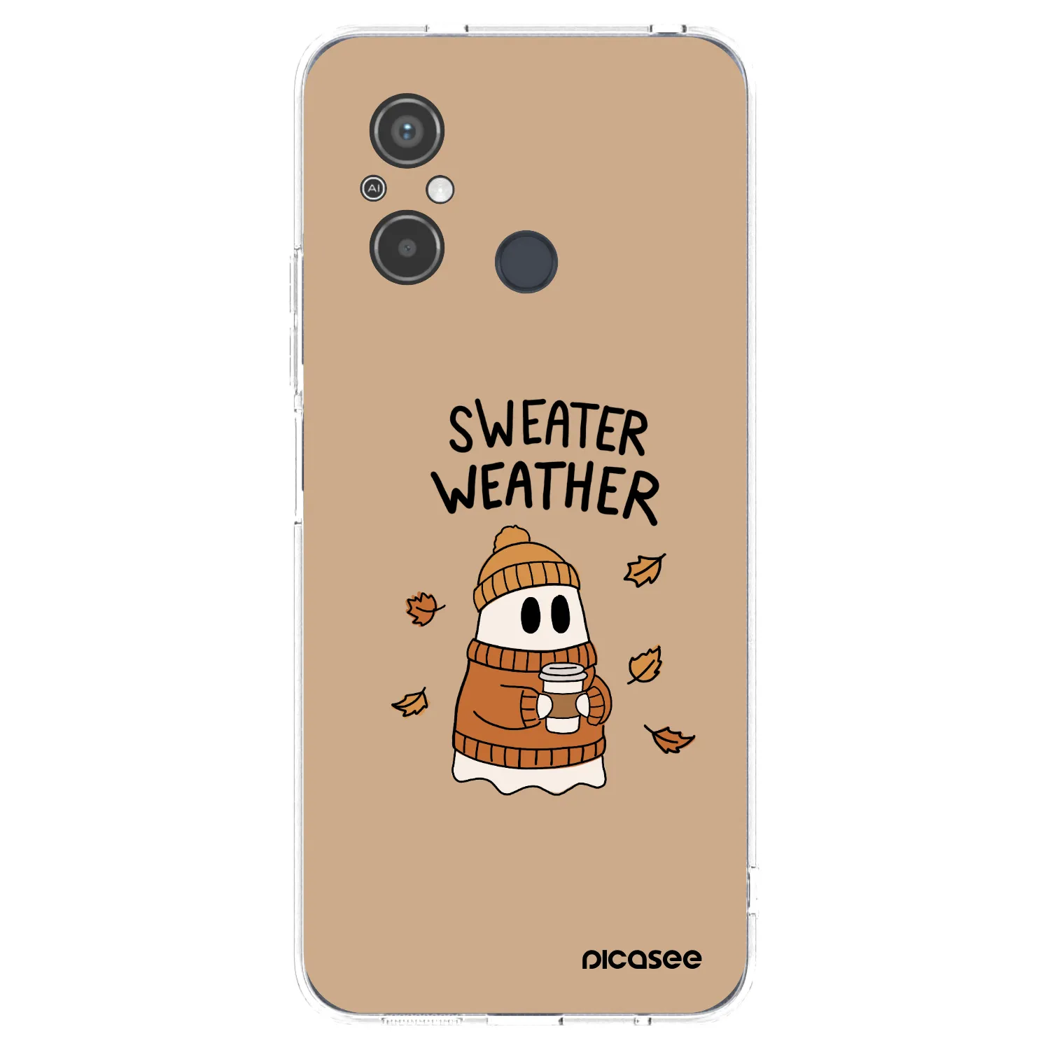 Picasee Xiaomi Redmi 12C Hülle - Transparentes Silikon - Sweater ghost