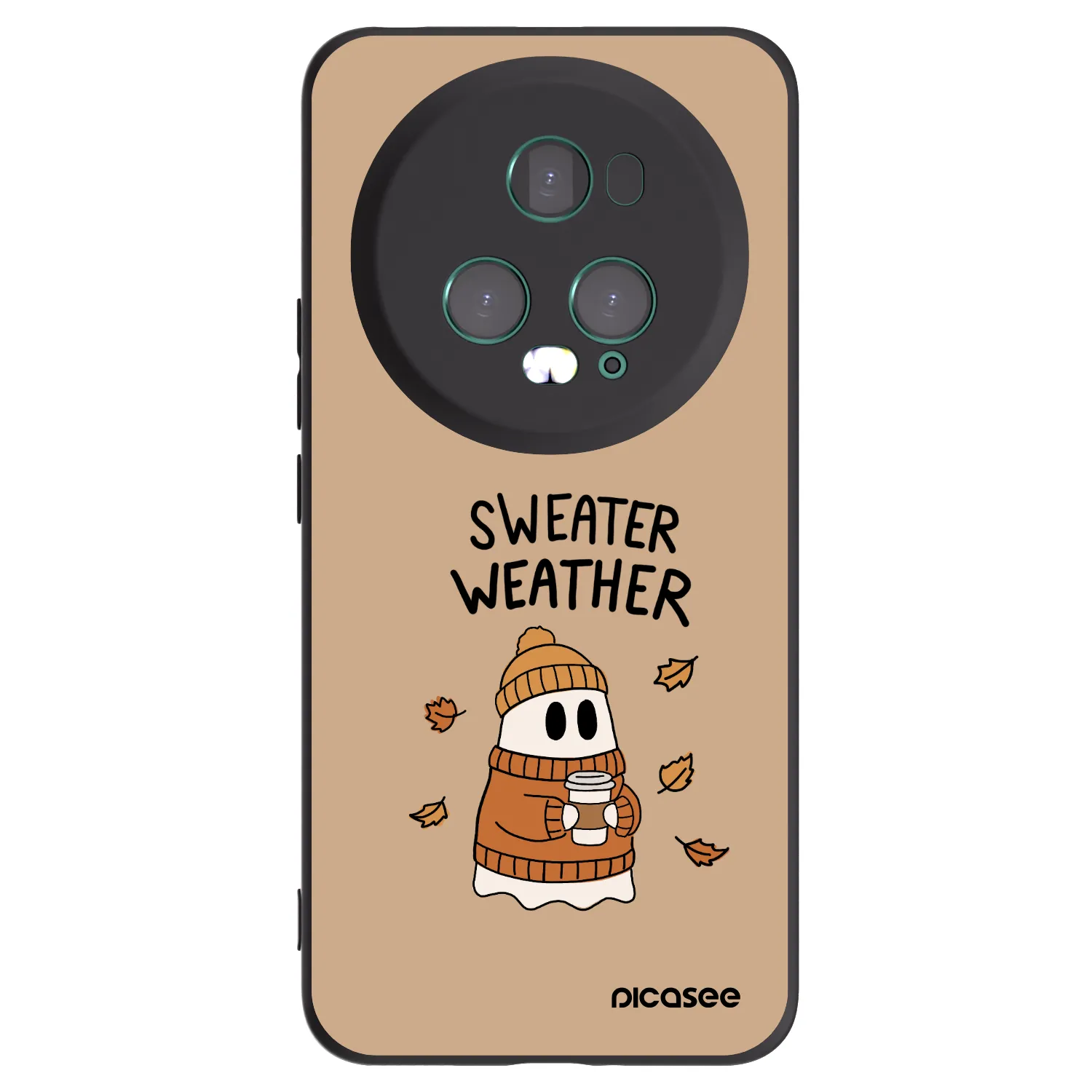 Picasee Honor Magic5 Pro Hülle - Schwarzes Silikon - Sweater ghost