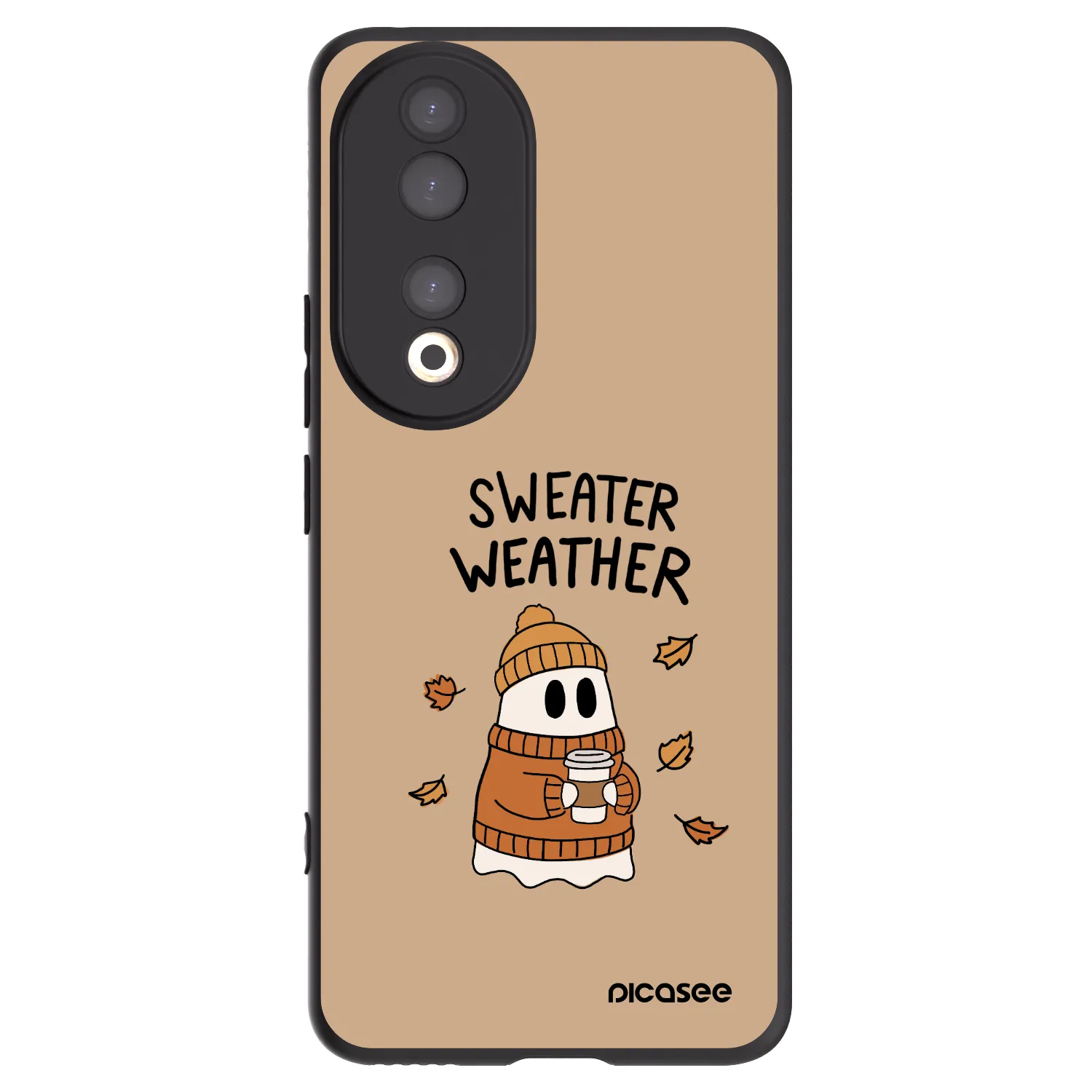 Picasee Honor 90 5G Hülle - Schwarzes Silikon - Sweater ghost