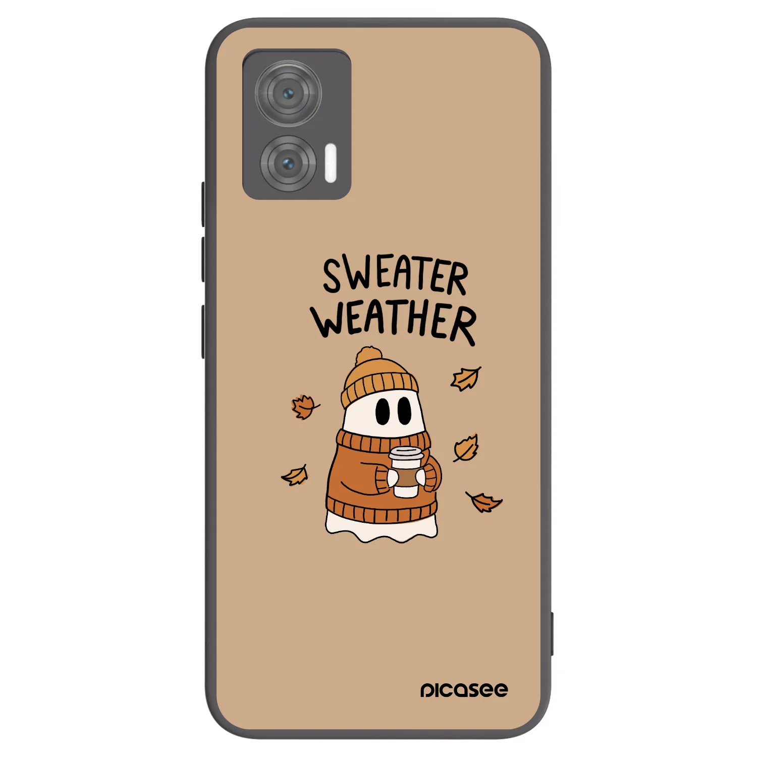 Picasee Motorola Edge 30 Neo Hülle - Schwarzes Silikon - Sweater ghost