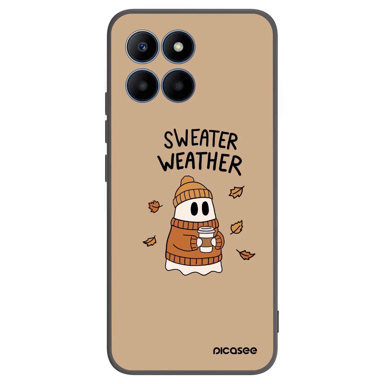 Picasee Honor 70 Lite Hülle - Schwarzes Silikon - Sweater ghost