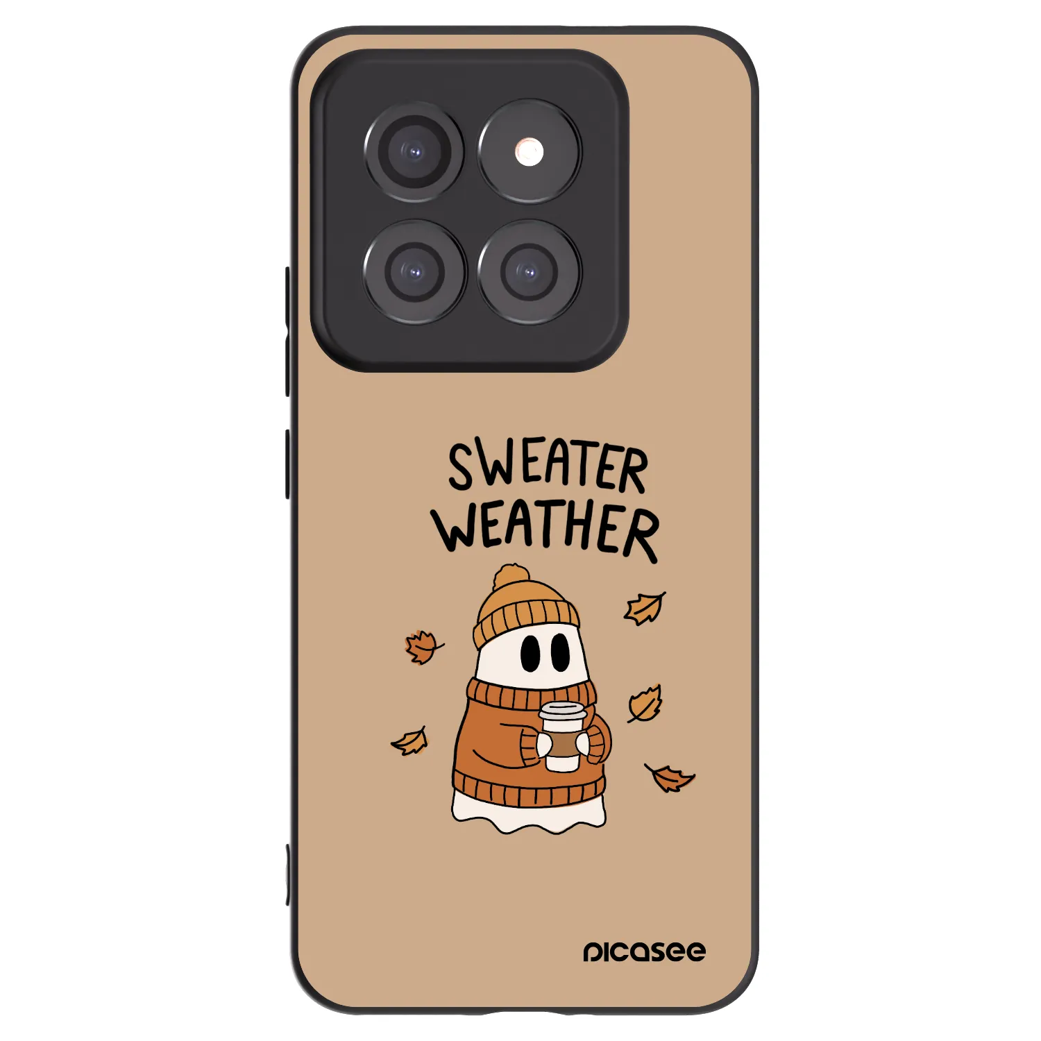 Picasee Xiaomi 14 Pro Hülle - Schwarzes Silikon - Sweater ghost