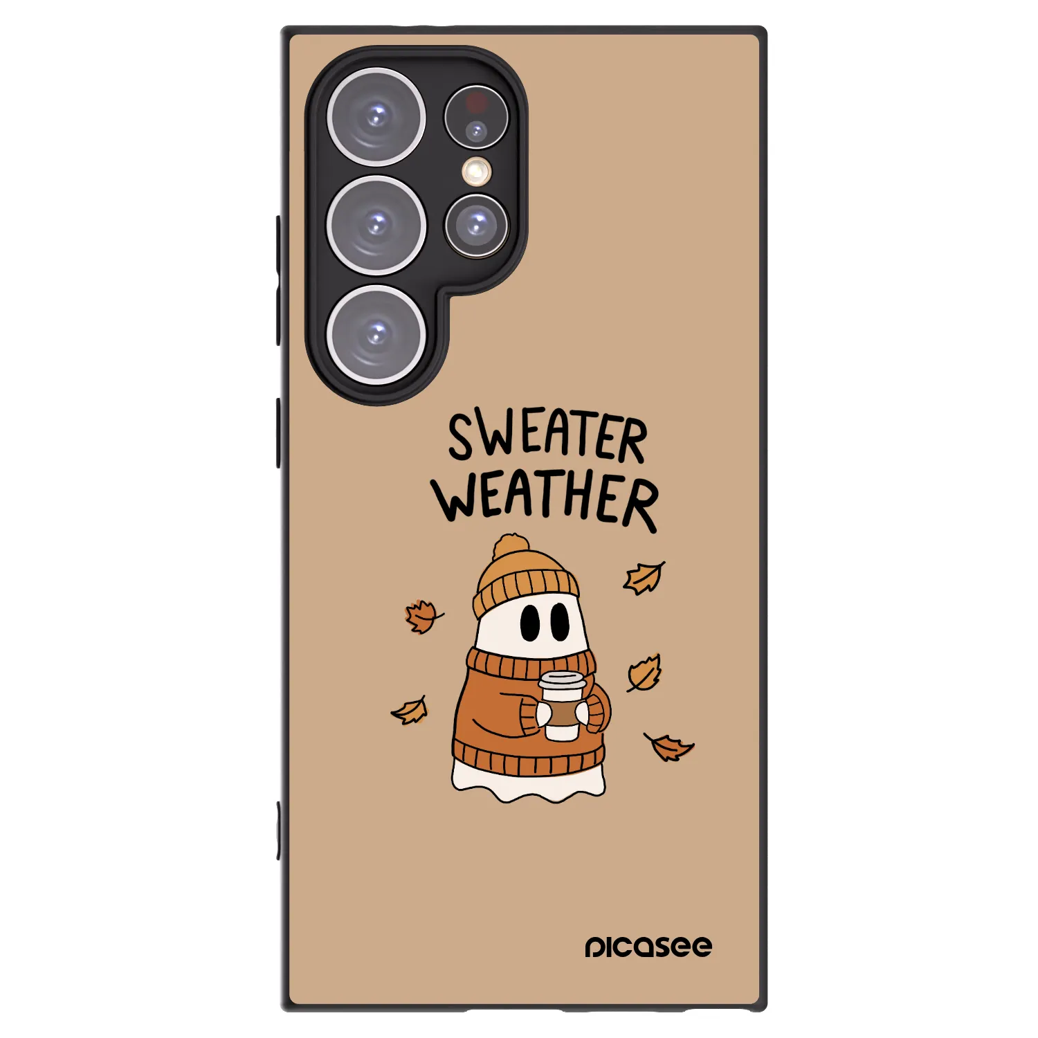 Picasee Samsung Galaxy S24 Ultra S928B 5G Hülle - Schwarzes Silikon - Sweater ghost