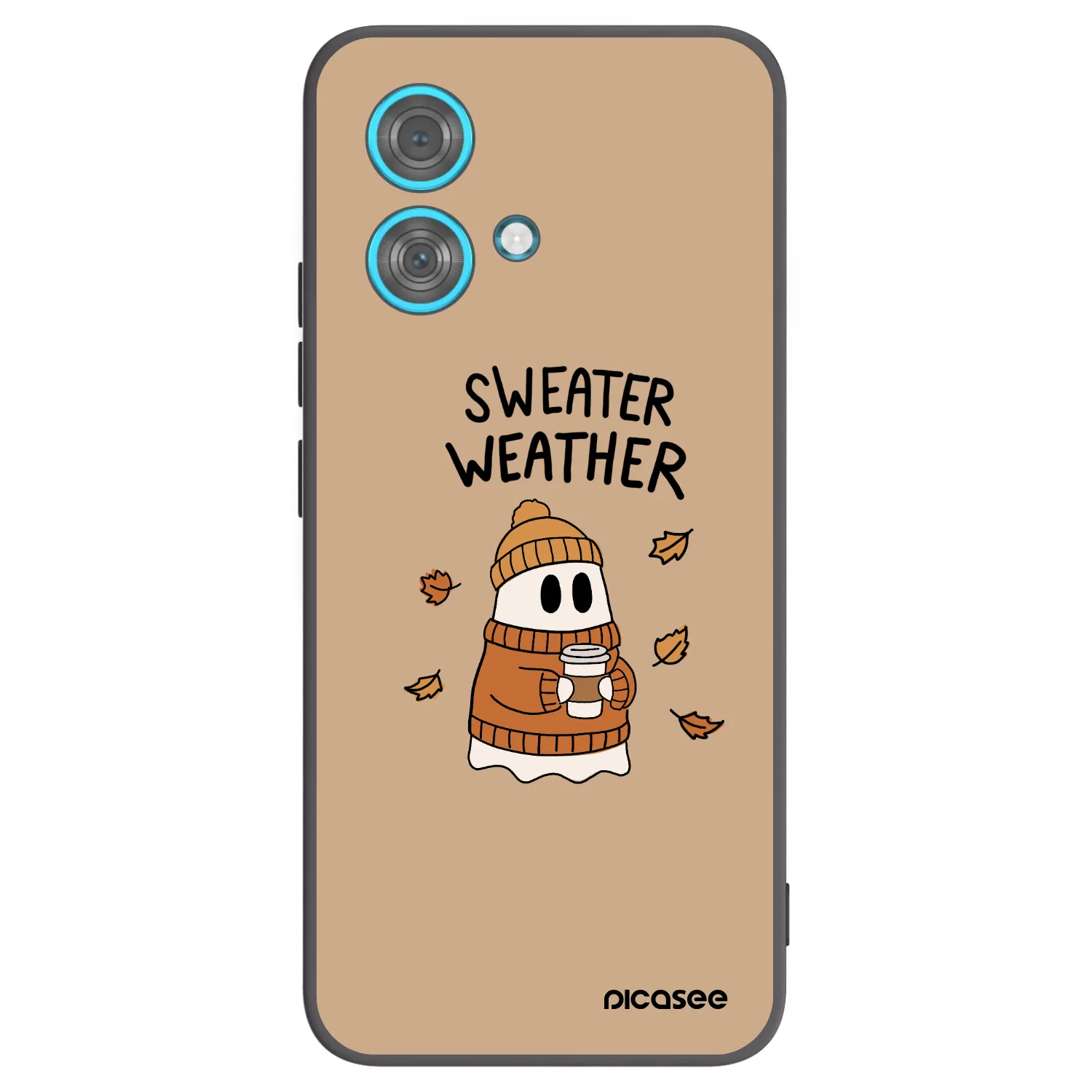 Picasee Motorola Edge 40 Neo Hülle - Schwarzes Silikon - Sweater ghost