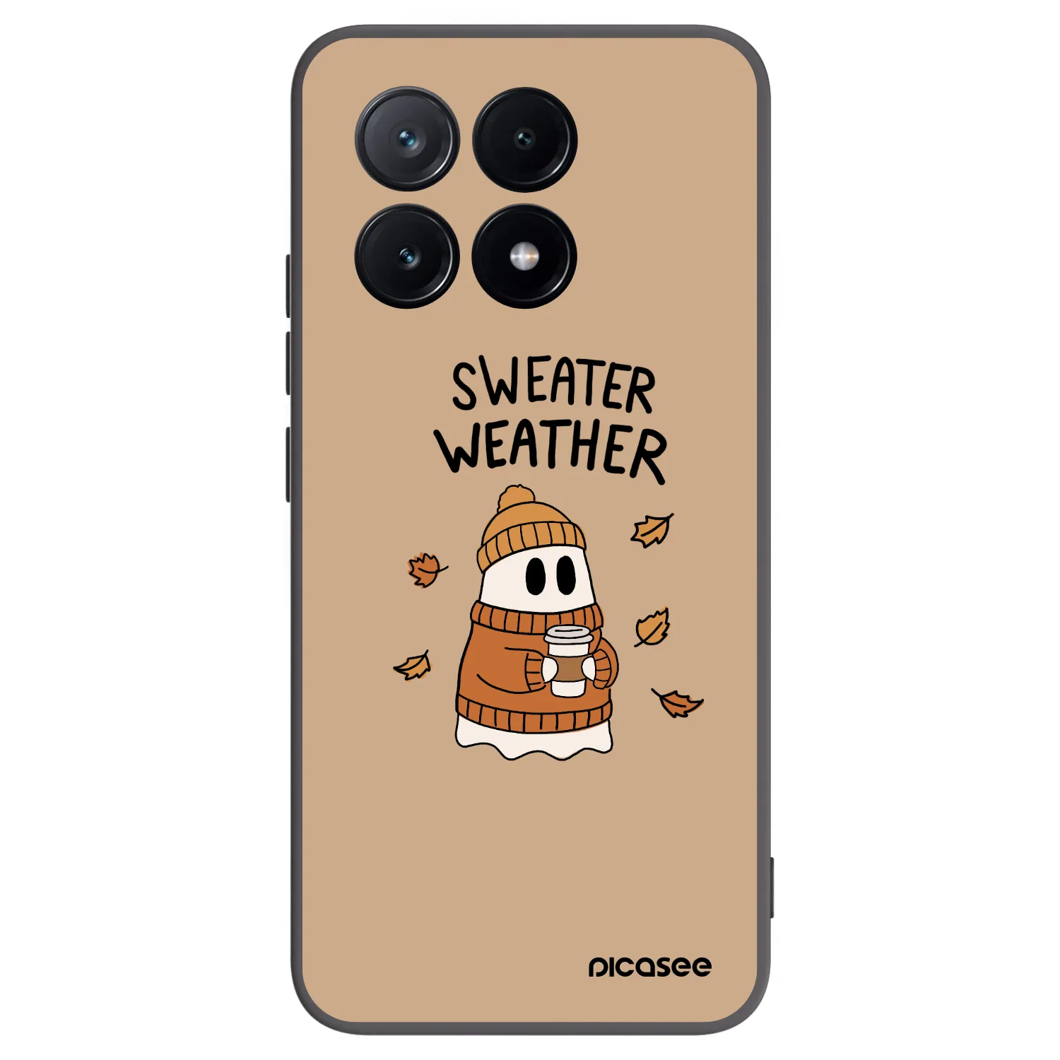 Picasee Xiaomi Poco X6 Pro Hülle - Schwarzes Silikon - Sweater ghost