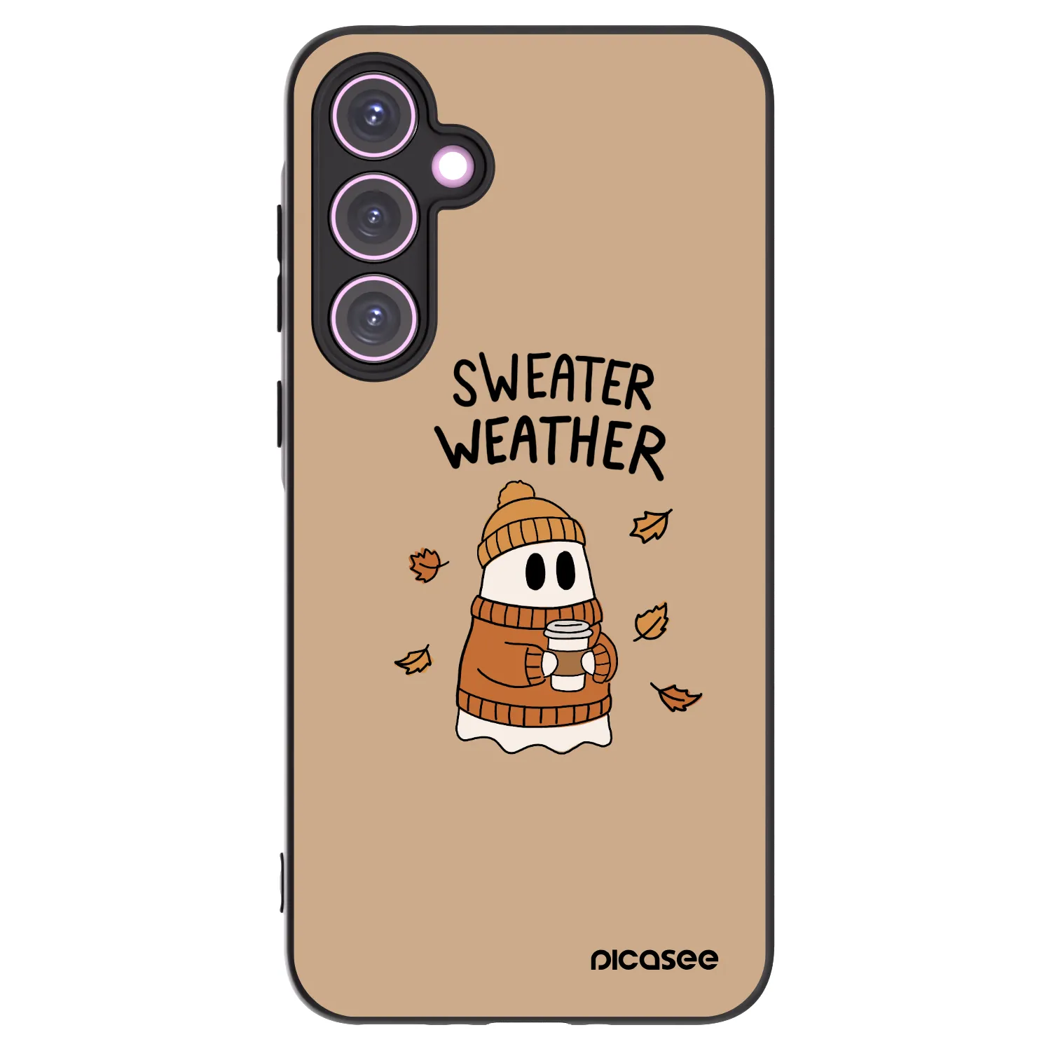 Picasee Samsung Galaxy A35 5G A356B Hülle - Schwarzes Silikon - Sweater ghost