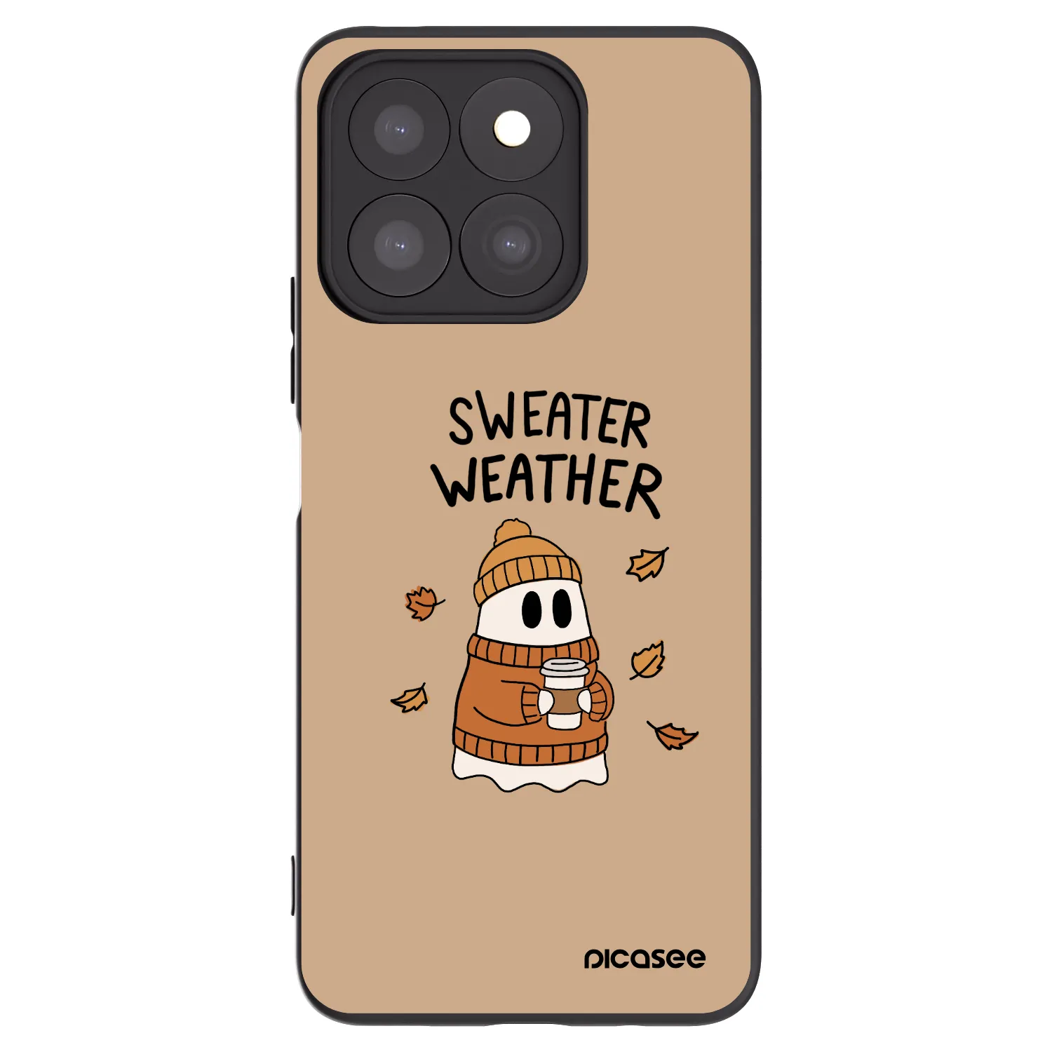 Picasee Honor X8b Hülle - Schwarzes Silikon - Sweater ghost