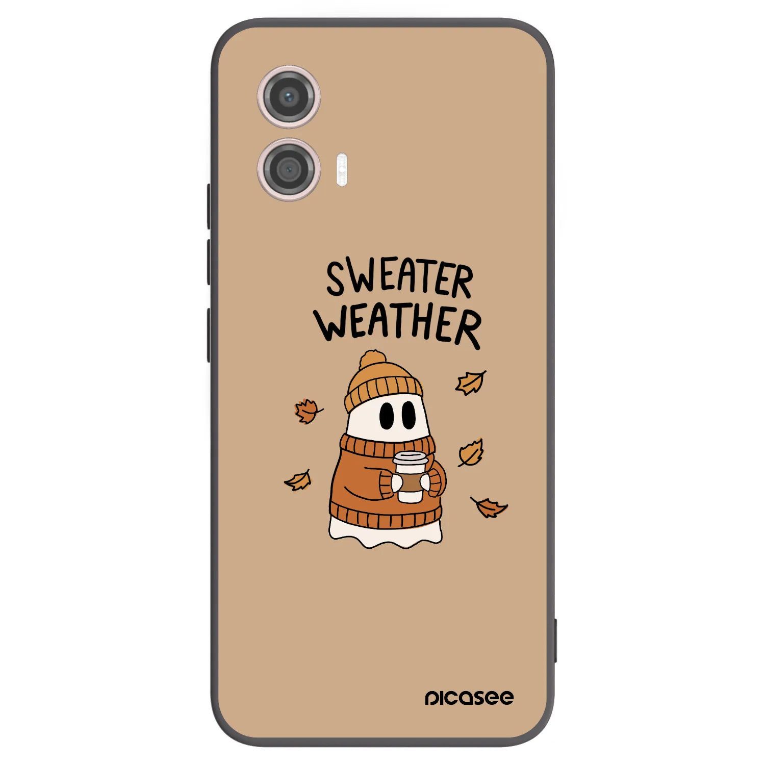 Picasee Motorola Moto G53 5G Hülle - Schwarzes Silikon - Sweater ghost