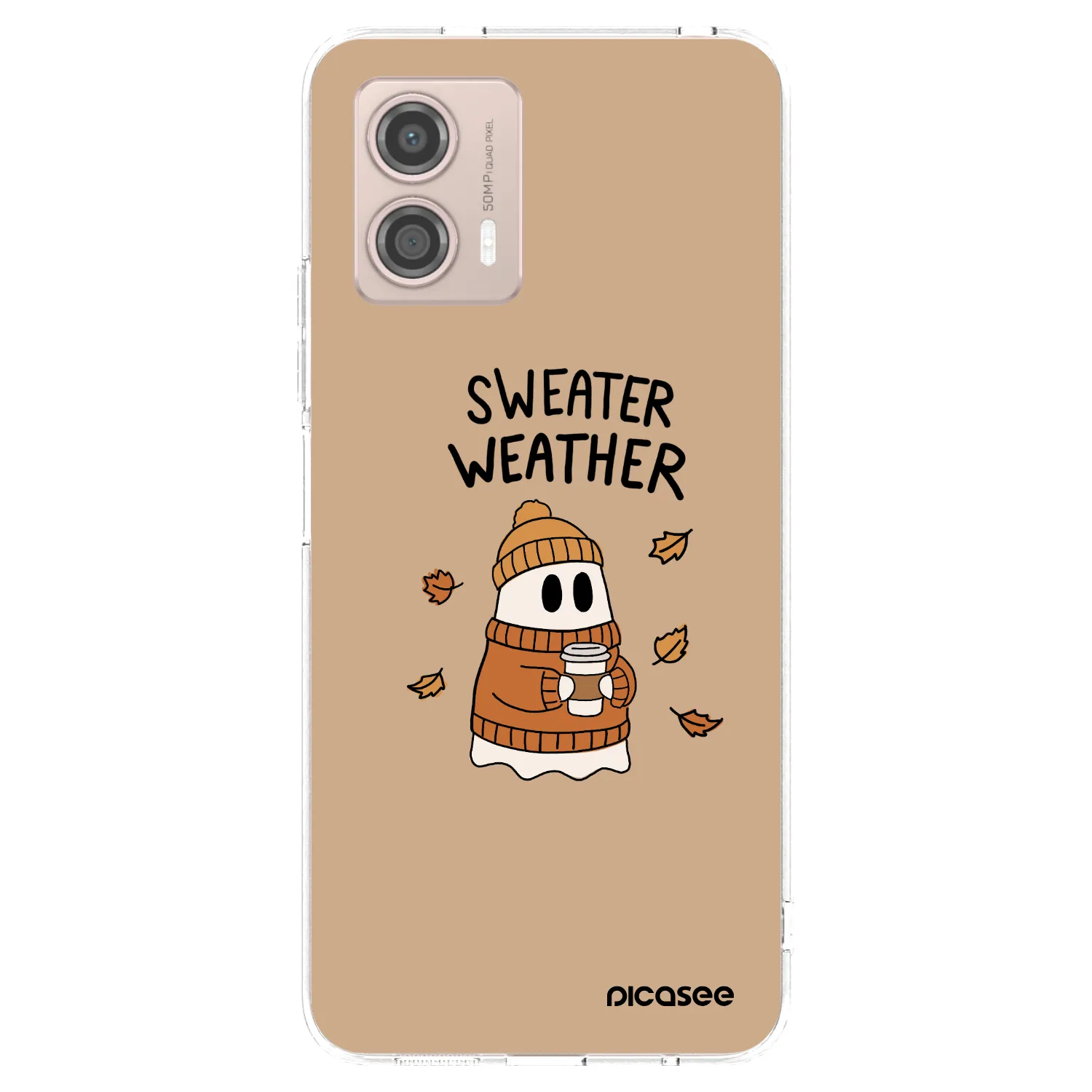 Picasee Motorola Moto G53 5G Hülle - Transparentes Silikon - Sweater ghost