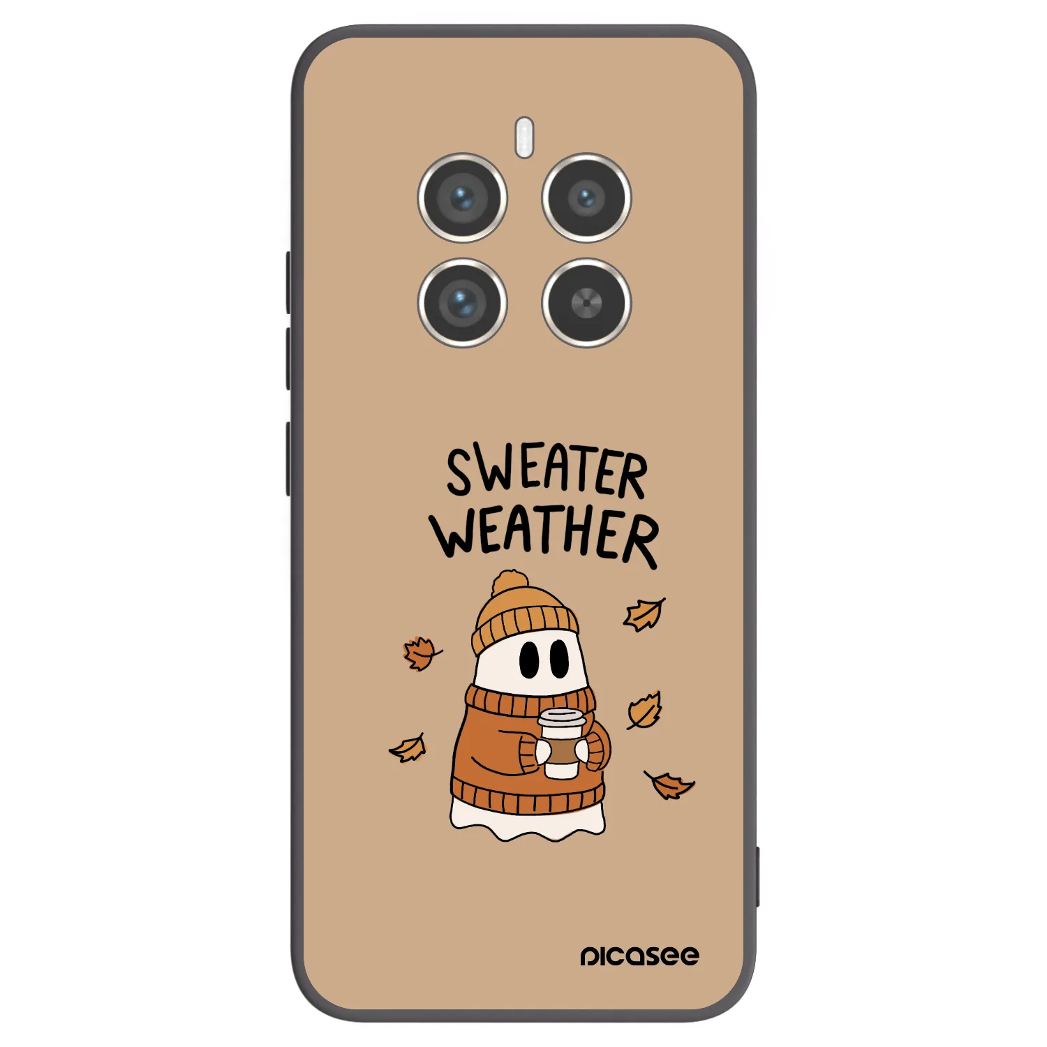 Picasee Realme 12 Pro 5G Hülle - Schwarzes Silikon - Sweater ghost