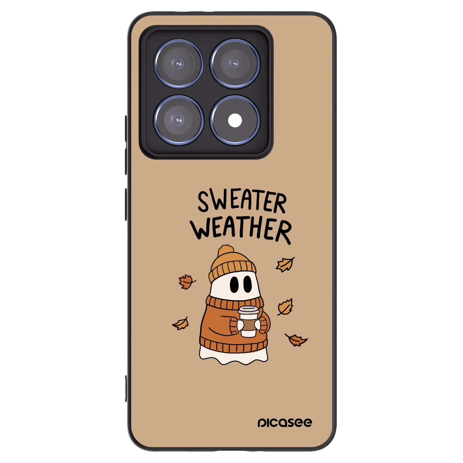 Picasee Xiaomi 14T Pro Hülle - Schwarzes Silikon - Sweater ghost