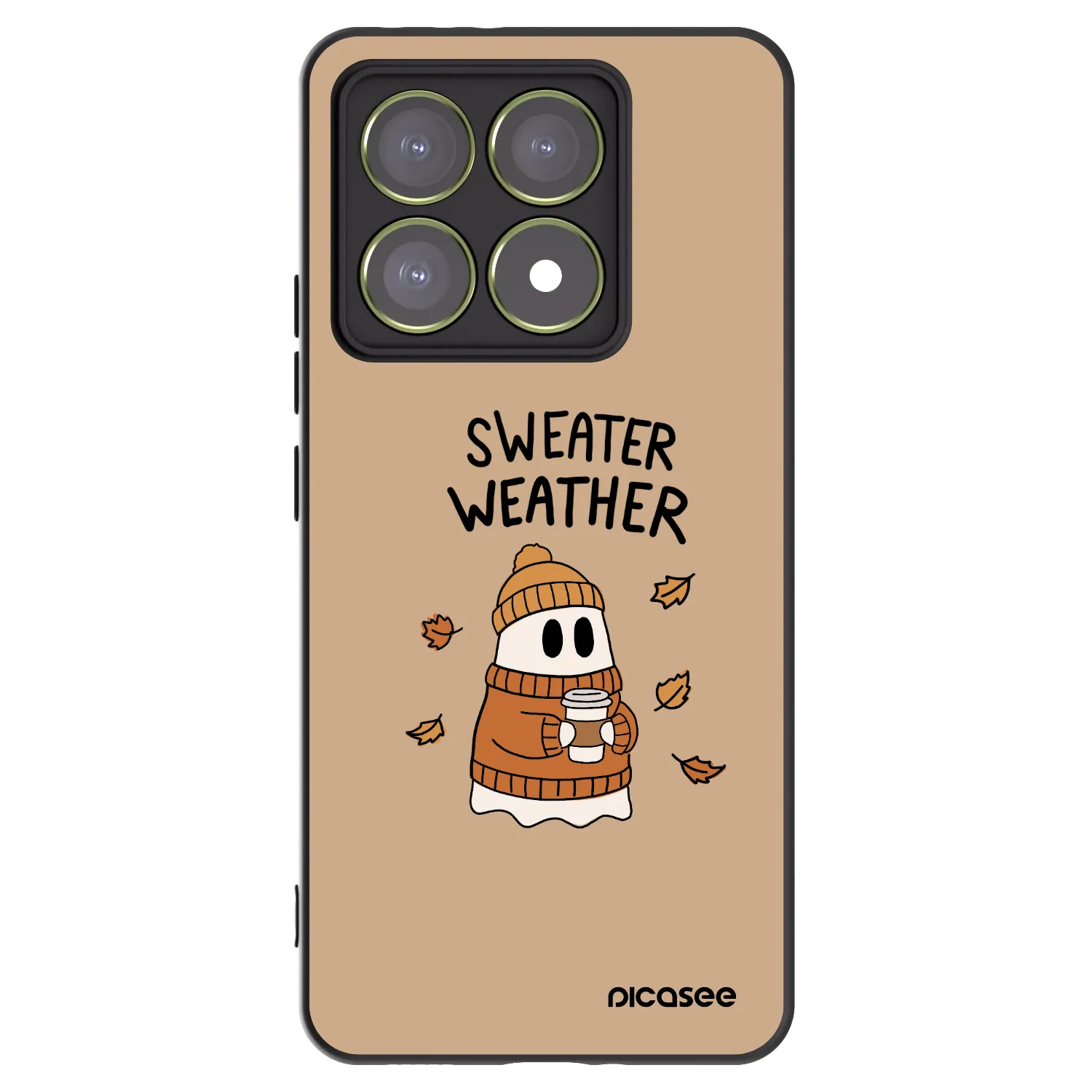Picasee Xiaomi 14T Hülle - Schwarzes Silikon - Sweater ghost