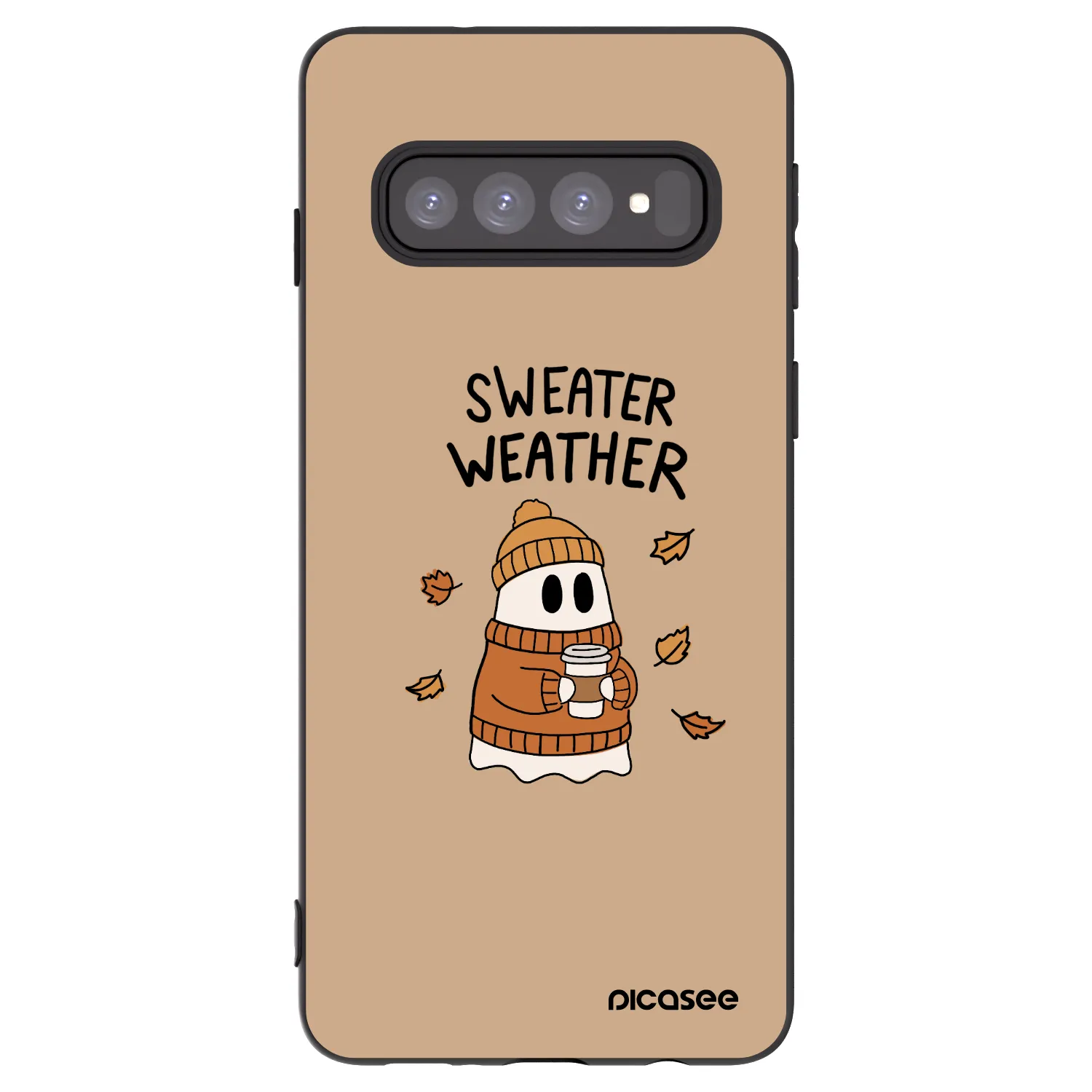 Picasee Samsung Galaxy S10 G973 Hülle - Schwarzes Silikon - Sweater ghost