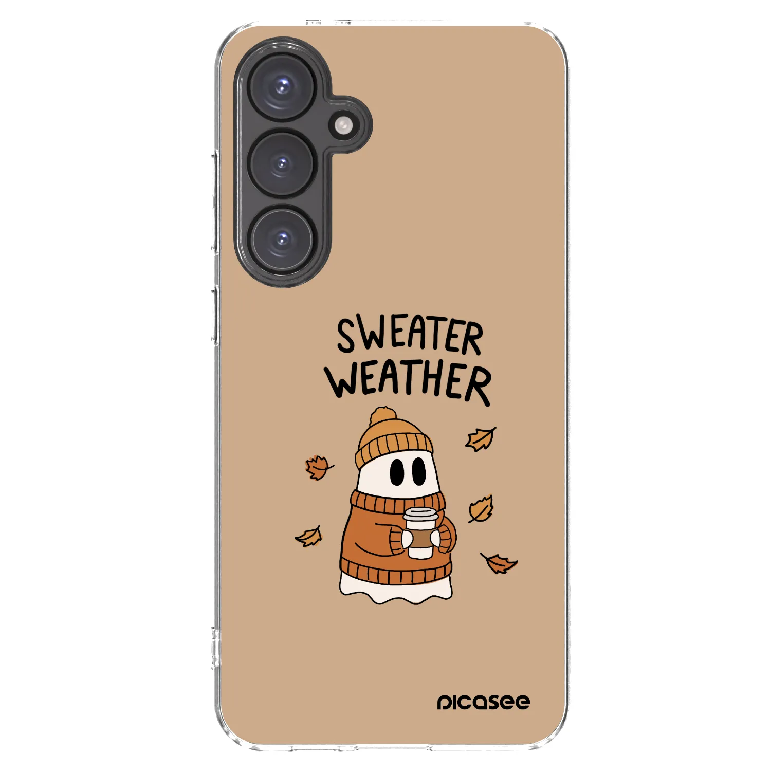 Picasee Samsung Galaxy S24 FE S721B Hülle - Transparentes Silikon - Sweater ghost