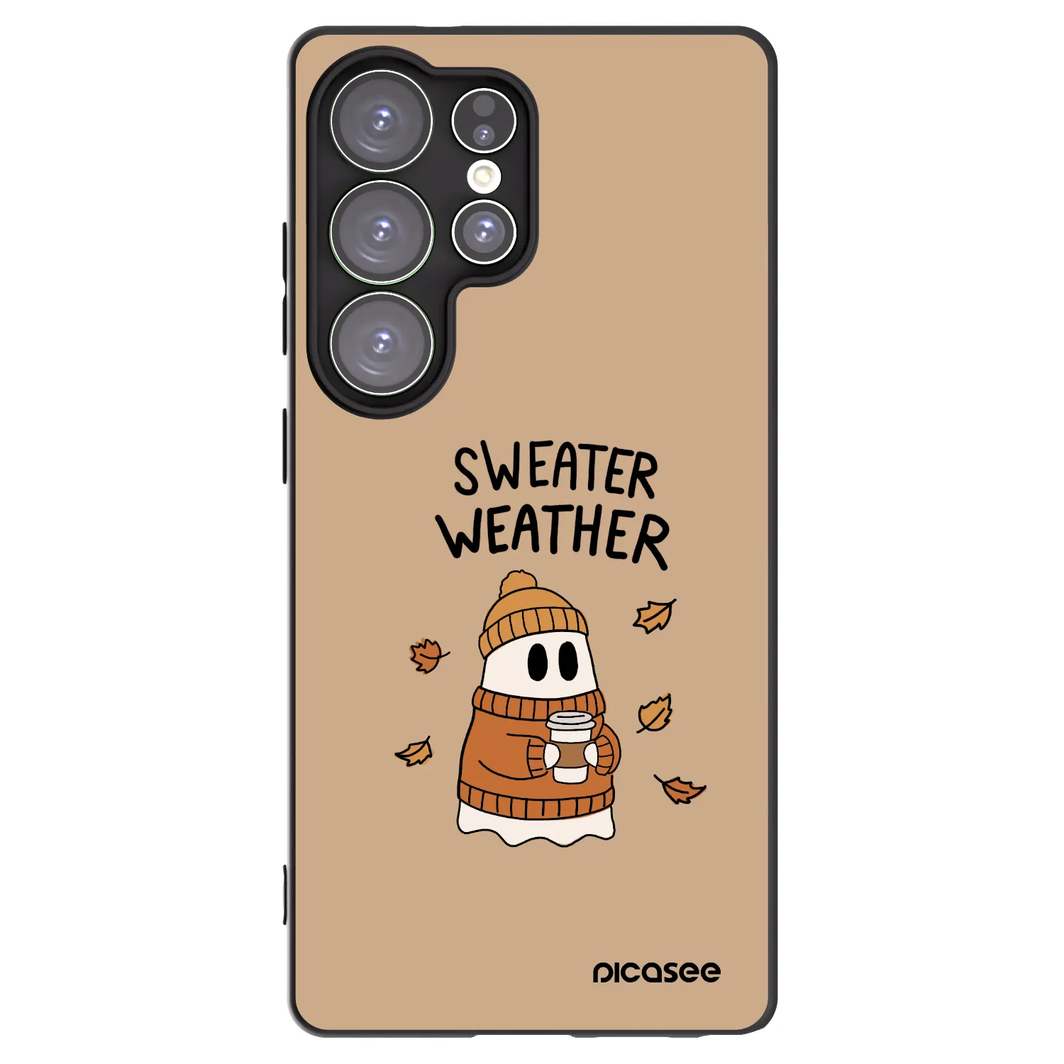 Picasee Samsung Galaxy S25 Ultra 5G Hülle - Schwarzes Silikon - Sweater ghost